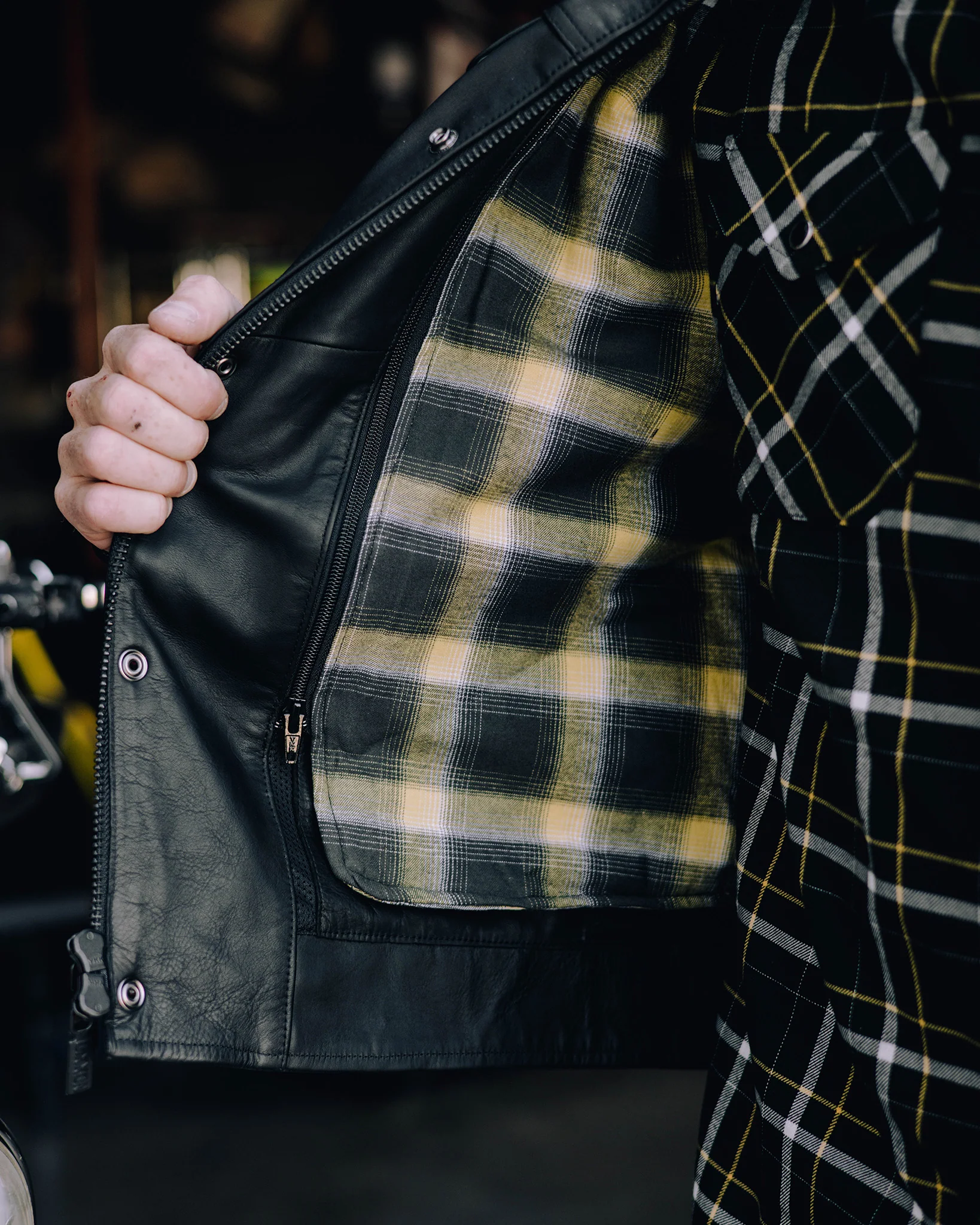 Hudson Leather Jacket - Black - Image 10