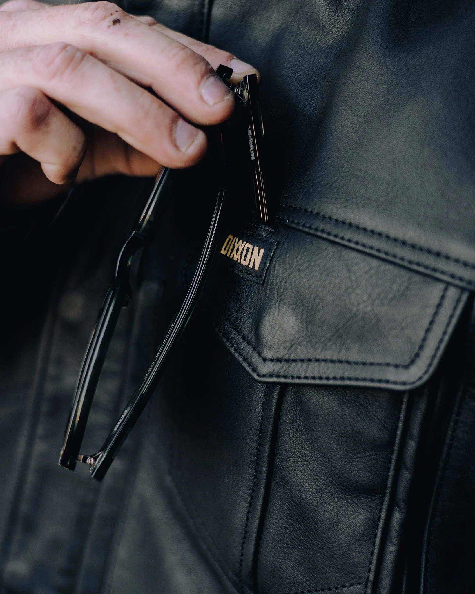 Hudson Leather Jacket - Black - Image 7