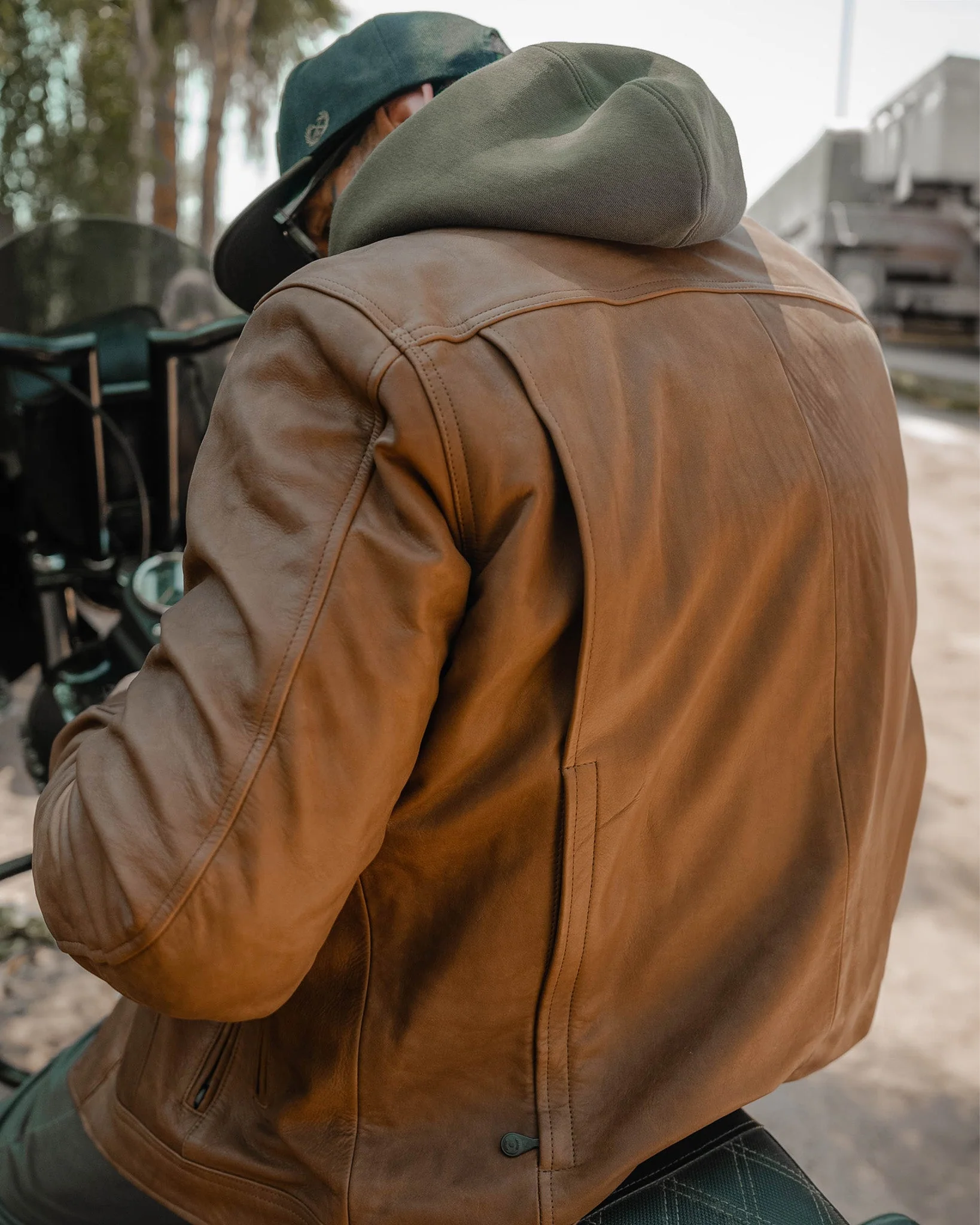 Hudson Leather Jacket - Mohagany - Image 4