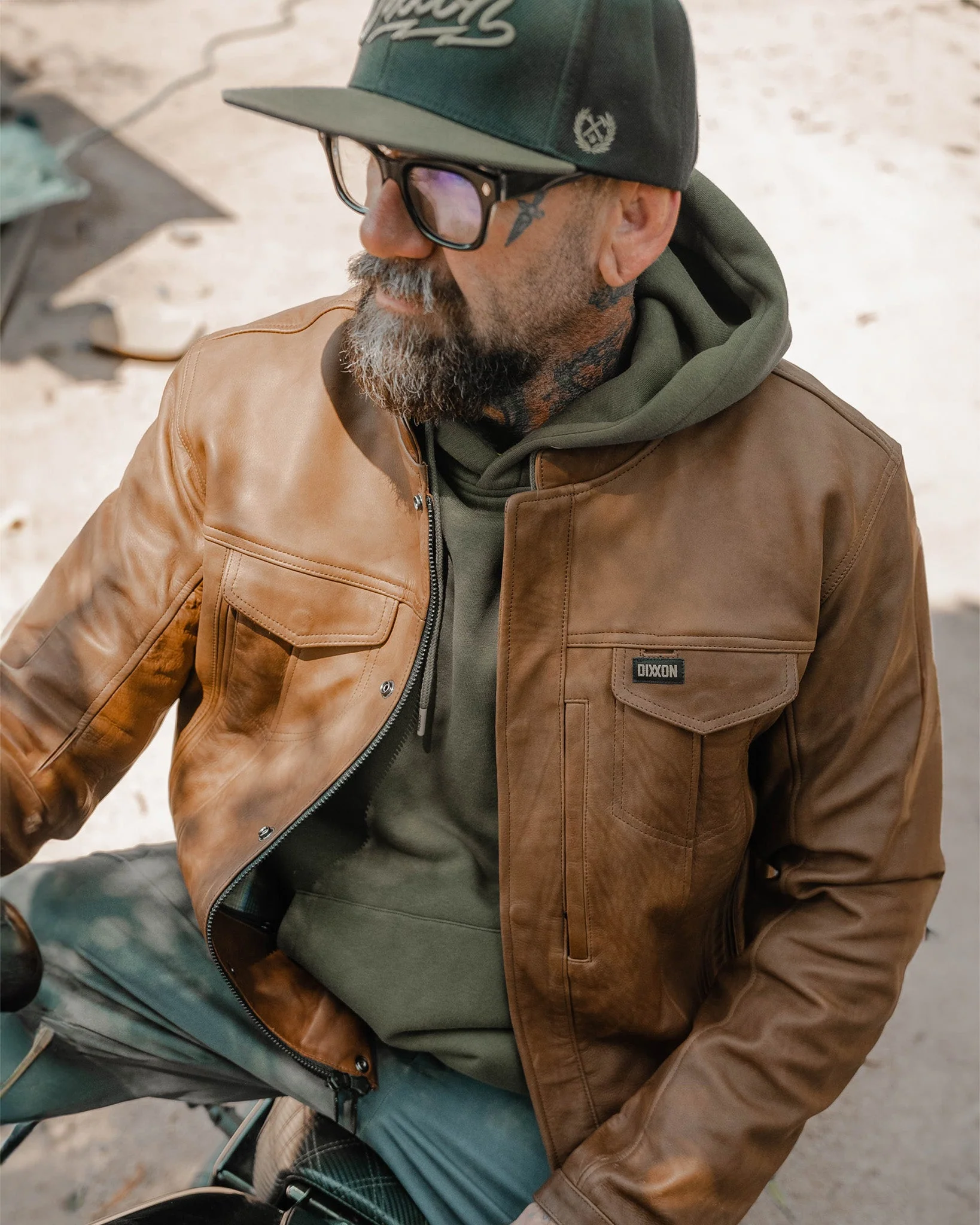 Hudson Leather Jacket - Mohagany - Image 5