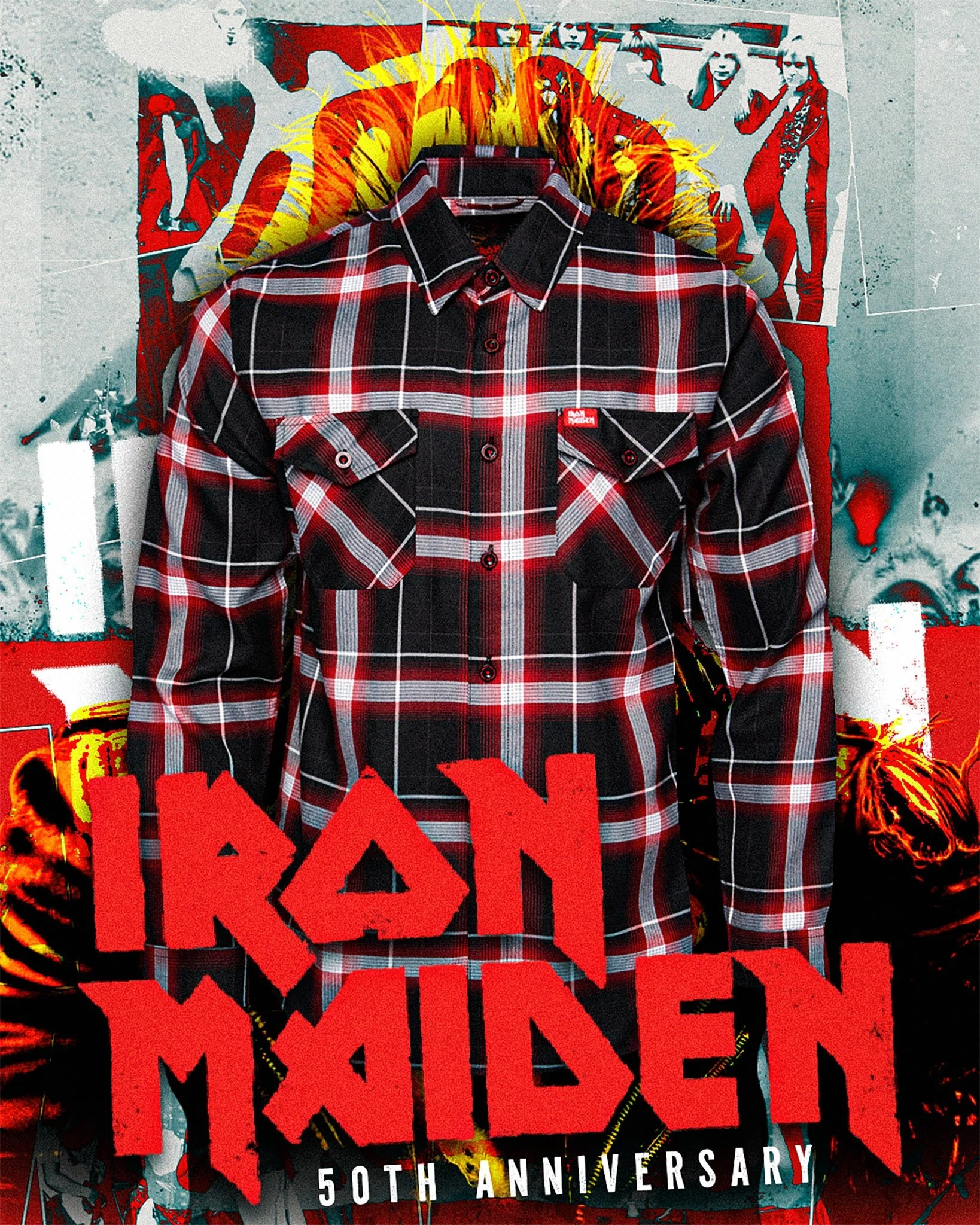 Iron Maiden 50th Anniversary Flannel - Image 2