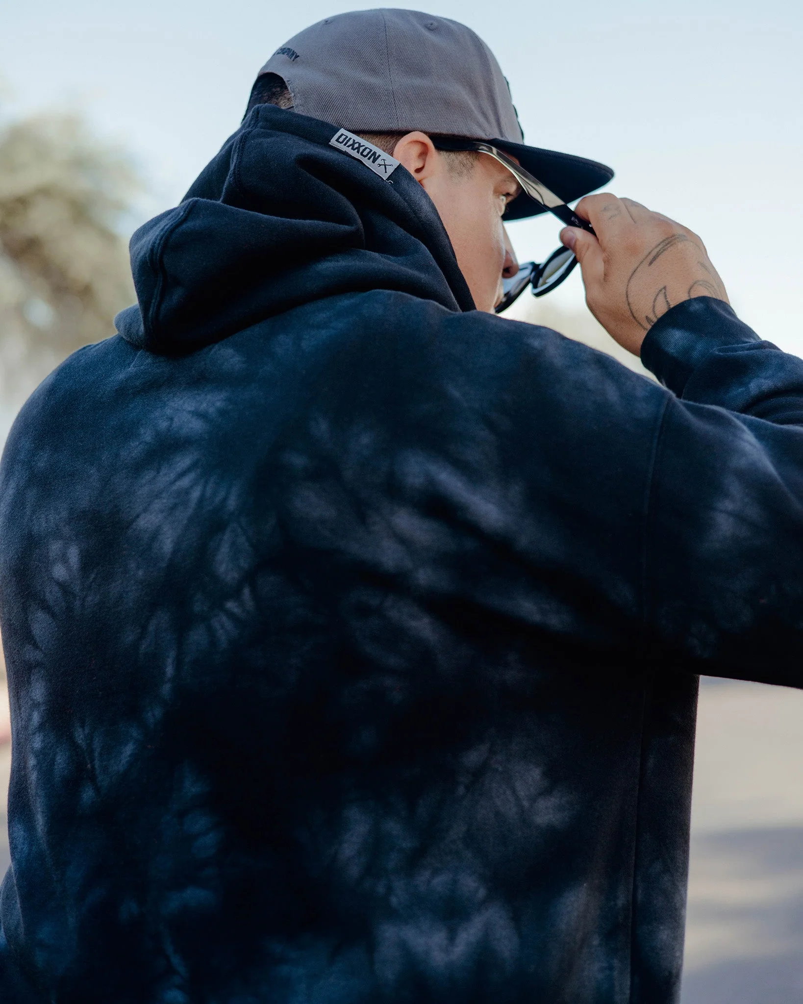 Light Gray Pastime Tie Dye Pullover - Black - Image 2
