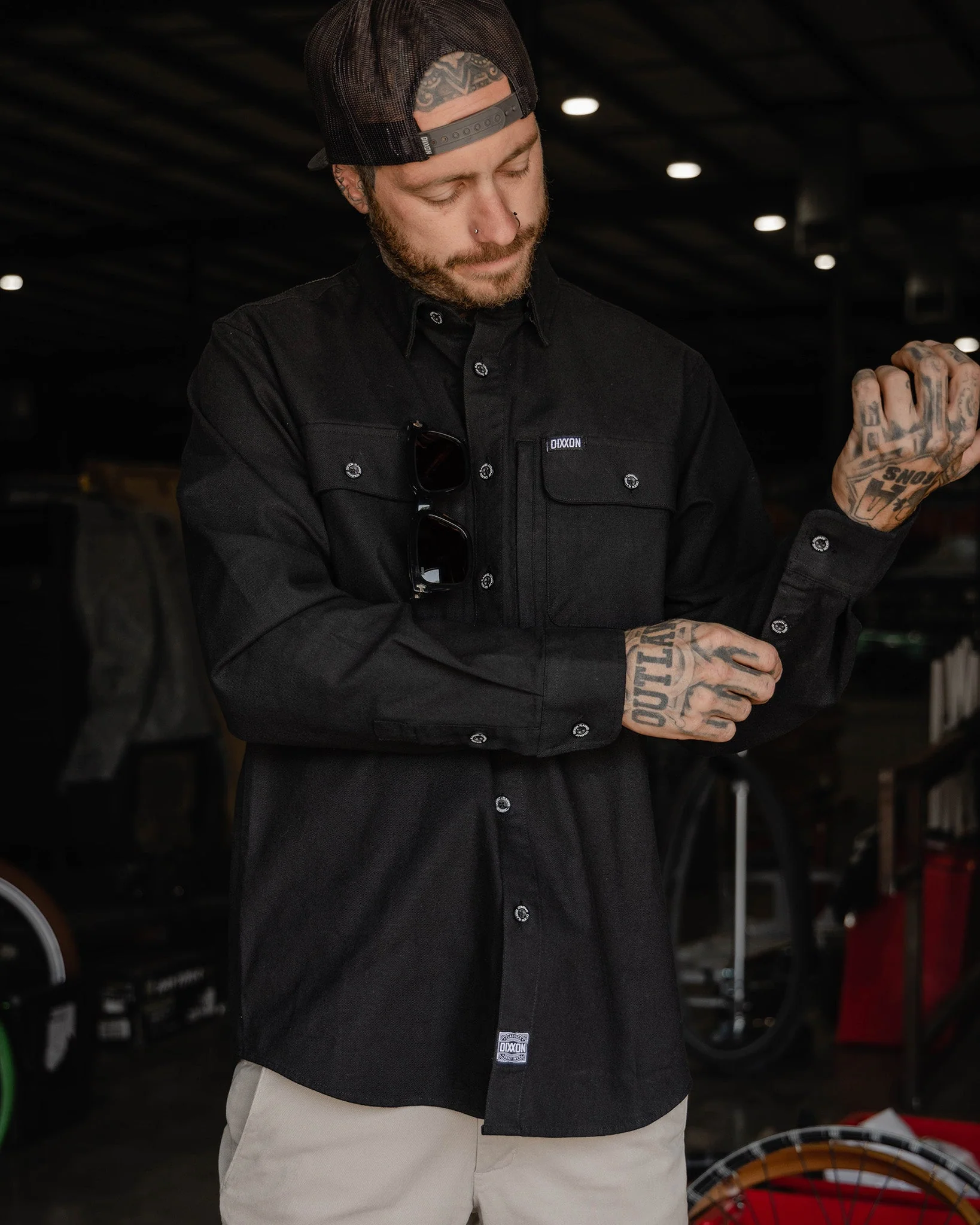 Work Shirt Long Sleeve - Black - Image 7