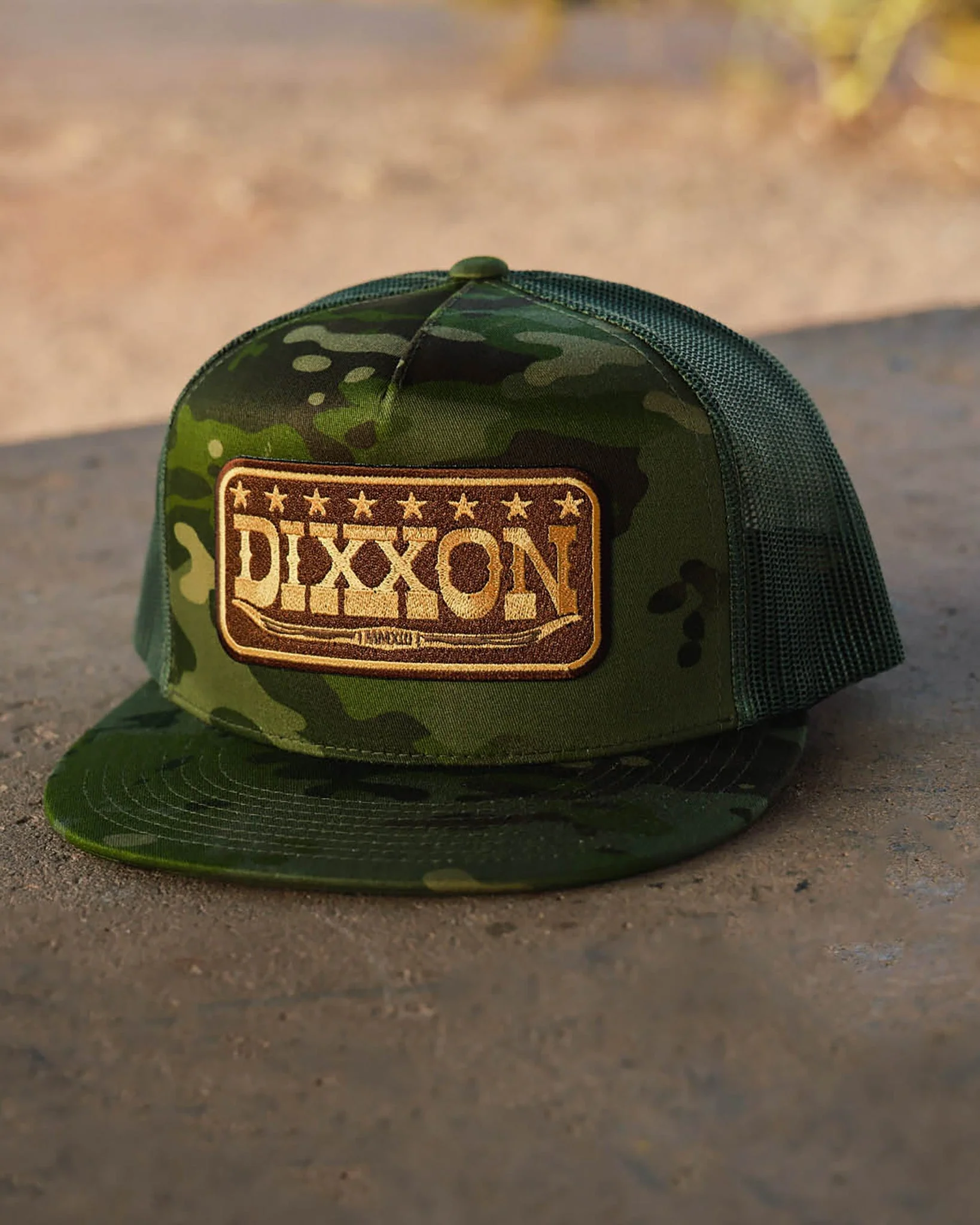 Longhorn Flat Bill Trucker Snapback - Brown & Gold - Image 2