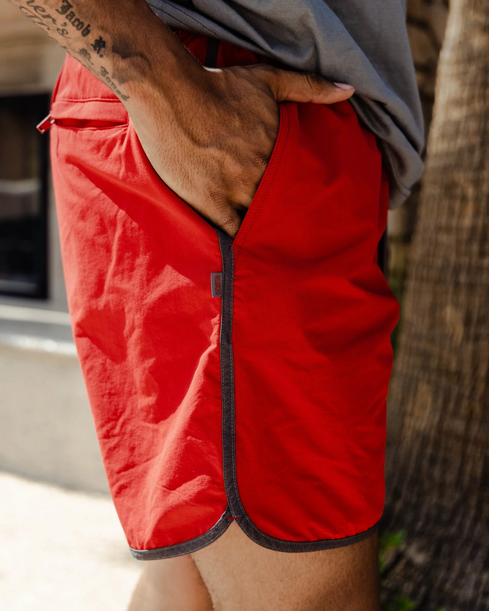 Maroon & Gray 7" Boardshorts - Image 3