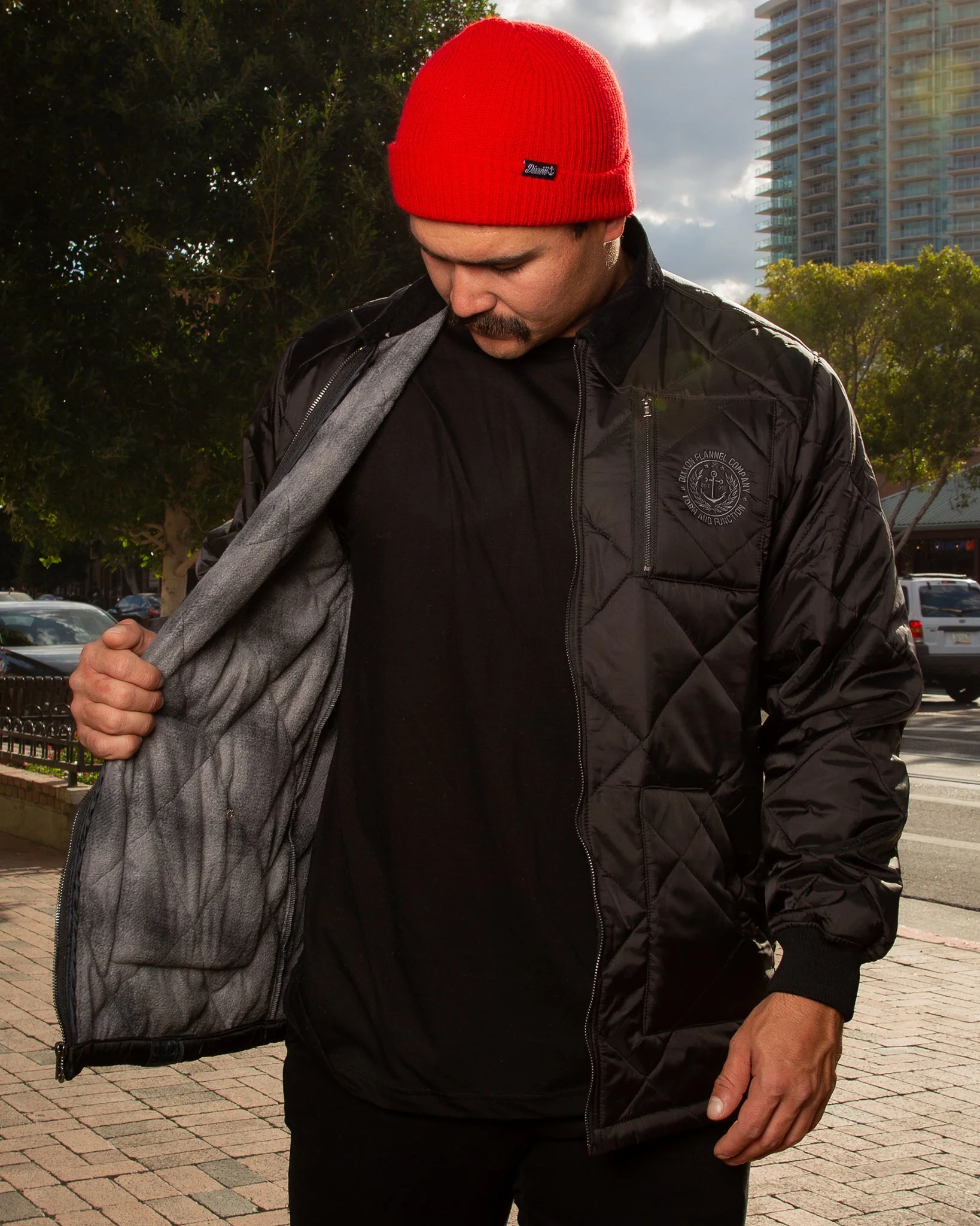 Midnight Diamond Stitch Quilted Jacket - Image 6