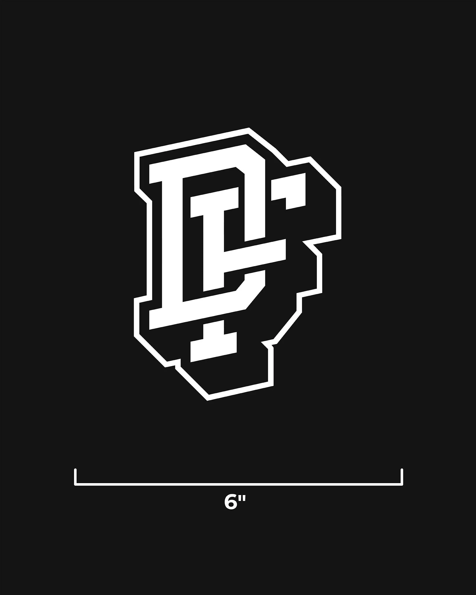 Monogram 6" Die Cut Sticker - Image 2
