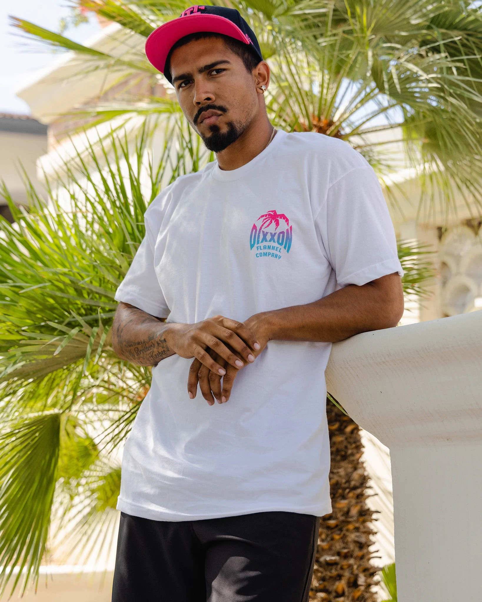 Neon Palm T-Shirt - White - Image 3