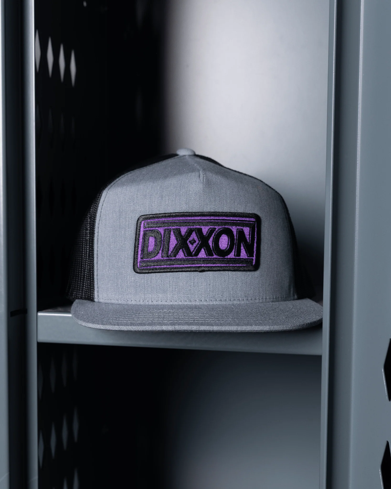 New Wave Flat Bill Trucker Snapback - Black & Purple - Image 3