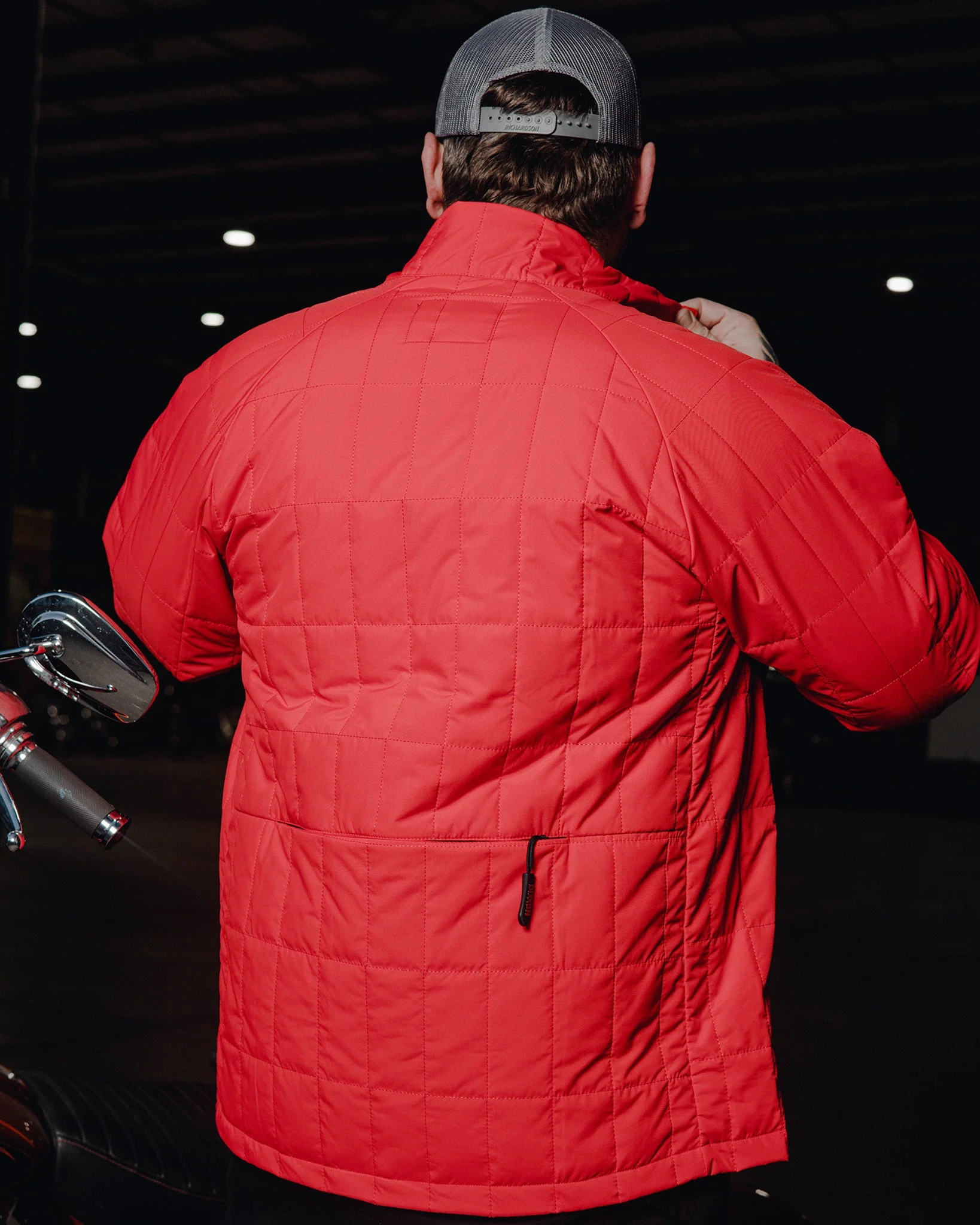 Nomad Puffer Jacket - Red - Image 3