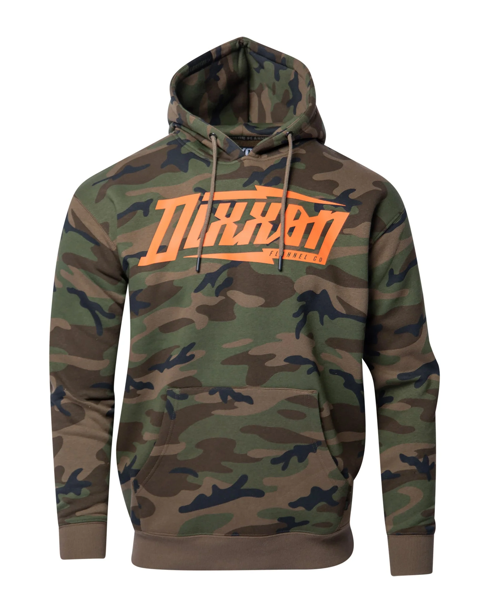 Orange Bolt Pullover Hoodie - Green Camo - Image 2