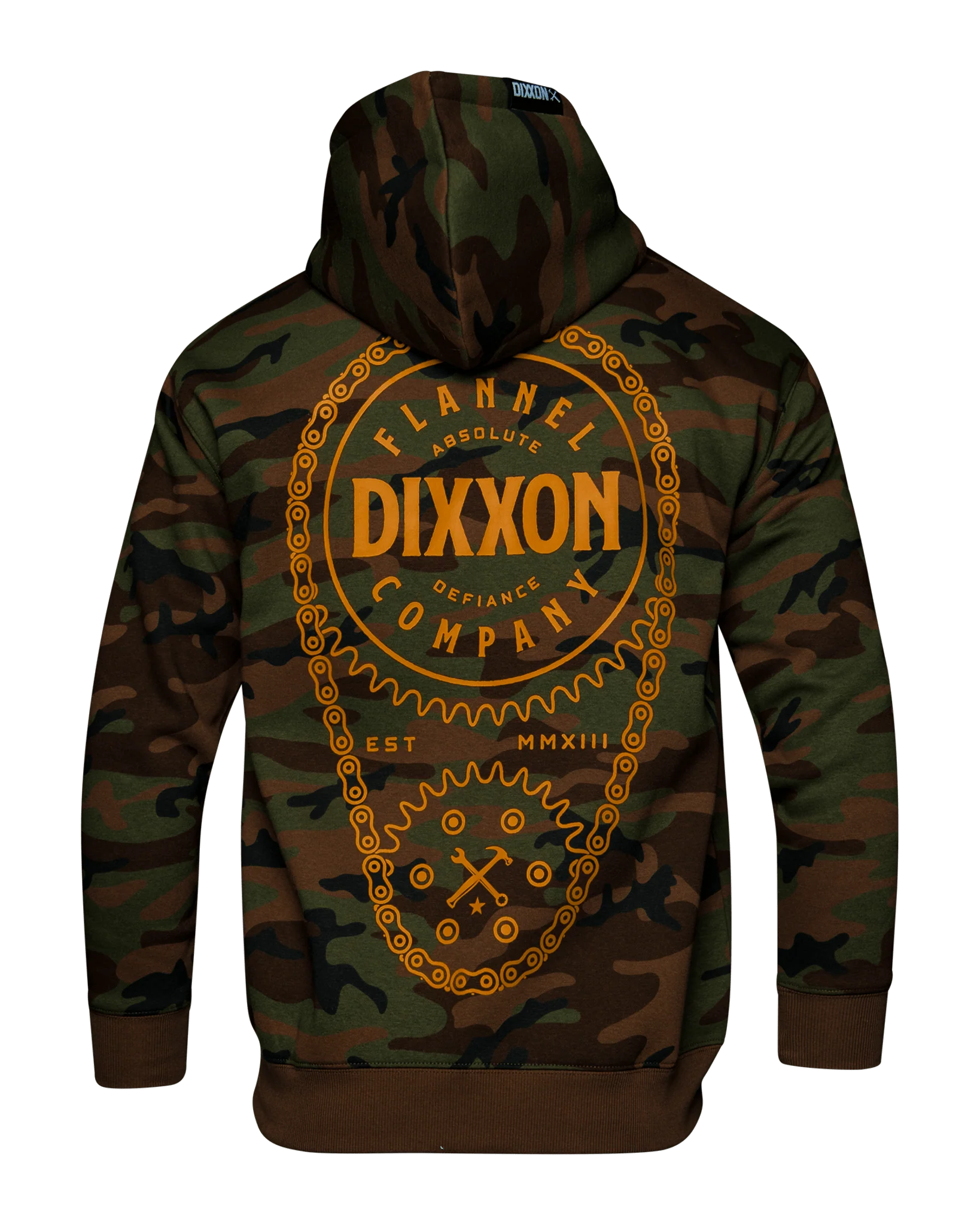 Orange Chain Driven Zip Up Hoodie - Camo - Image 2