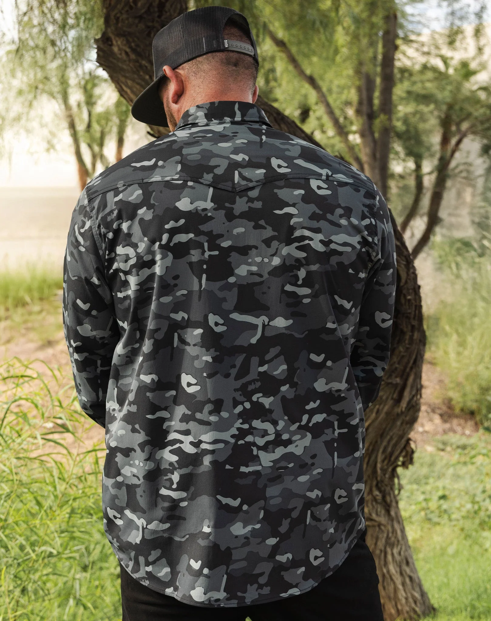 Outdoorsman Performance Long Sleeve - Black Camo - Image 3