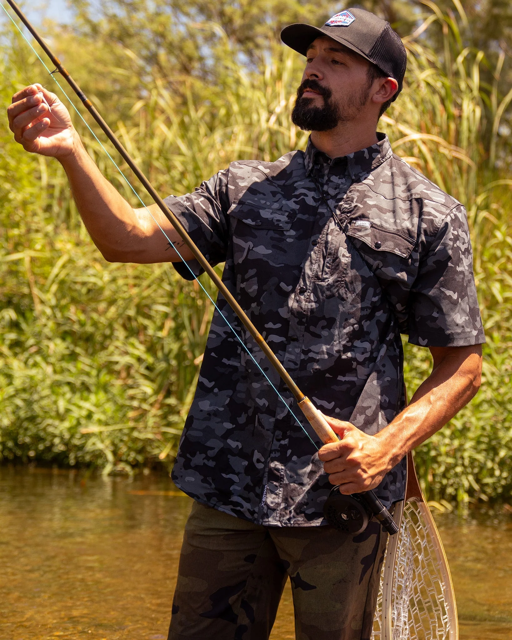 Outdoorsman Performance Short Sleeve - Black Camo - Image 7