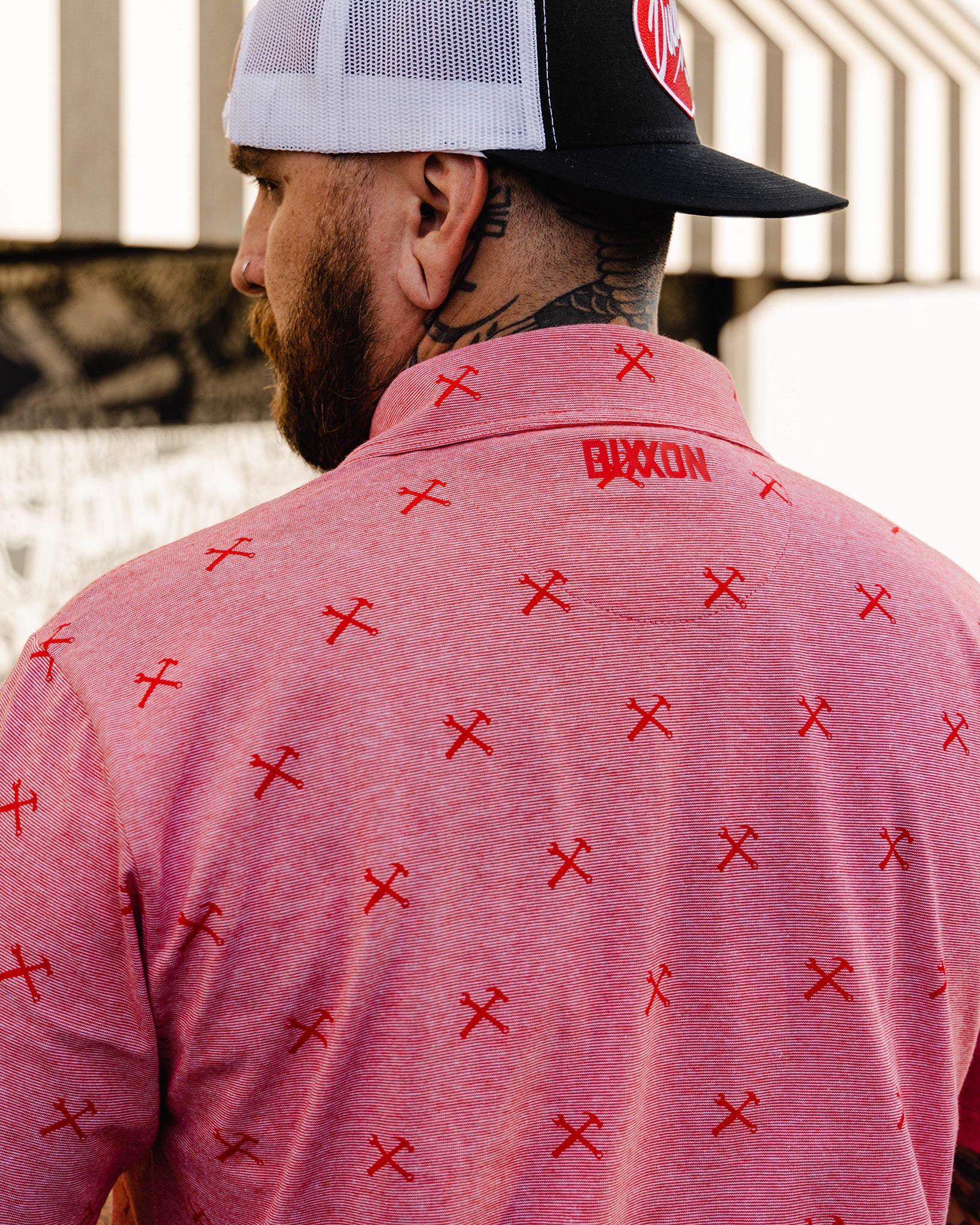 Red Finney Premium Polo - Heathered Red - Image 4