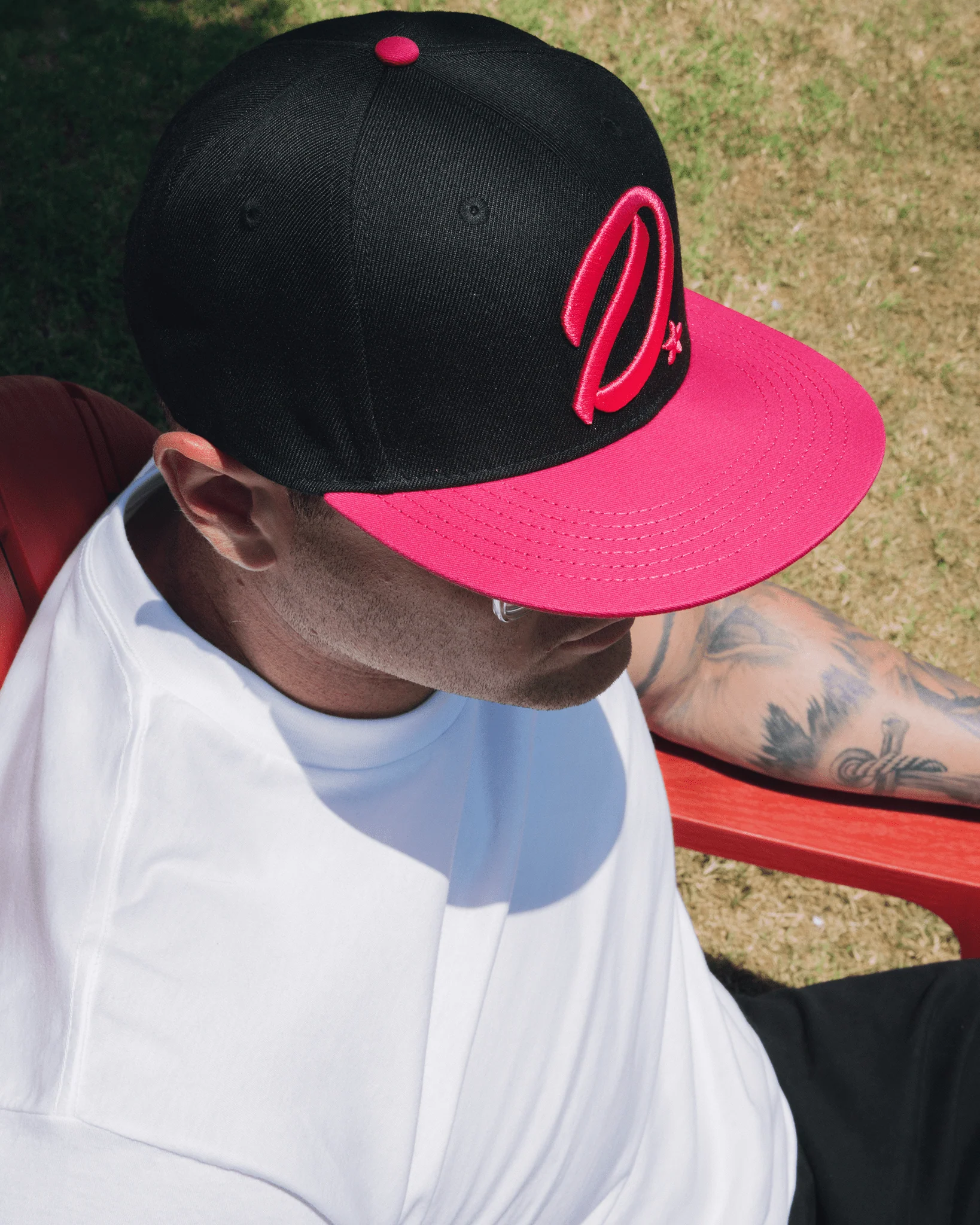 Pink D-Star Flat Bill Snapback - Black - Image 4