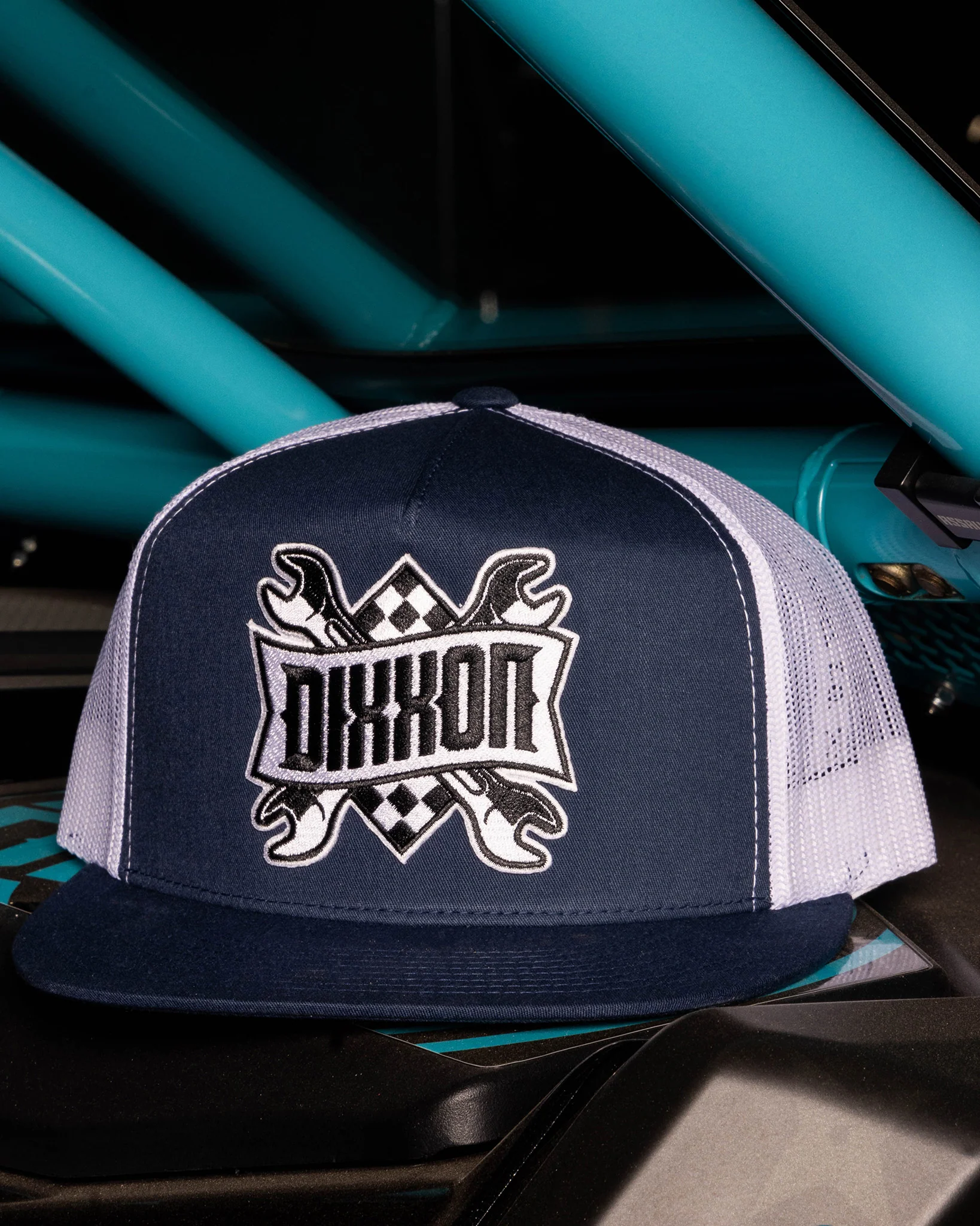 Pit Crew Flat Bill Trucker Snapback - Image 2