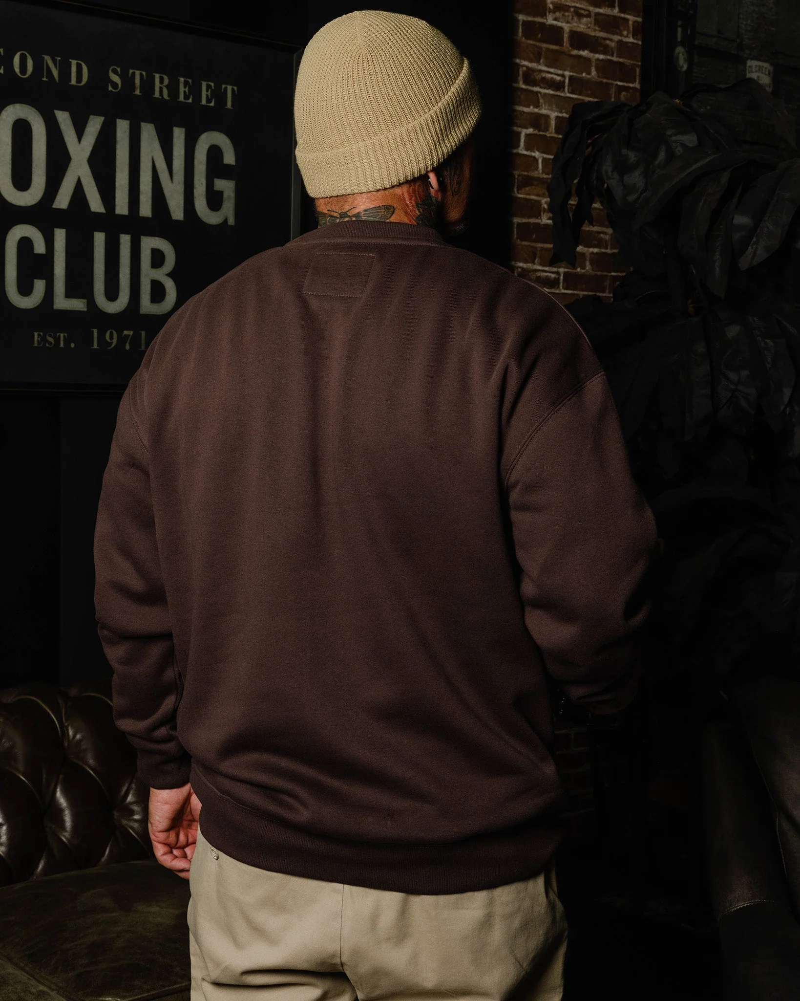 Pocket Crewneck - Brown - Image 4