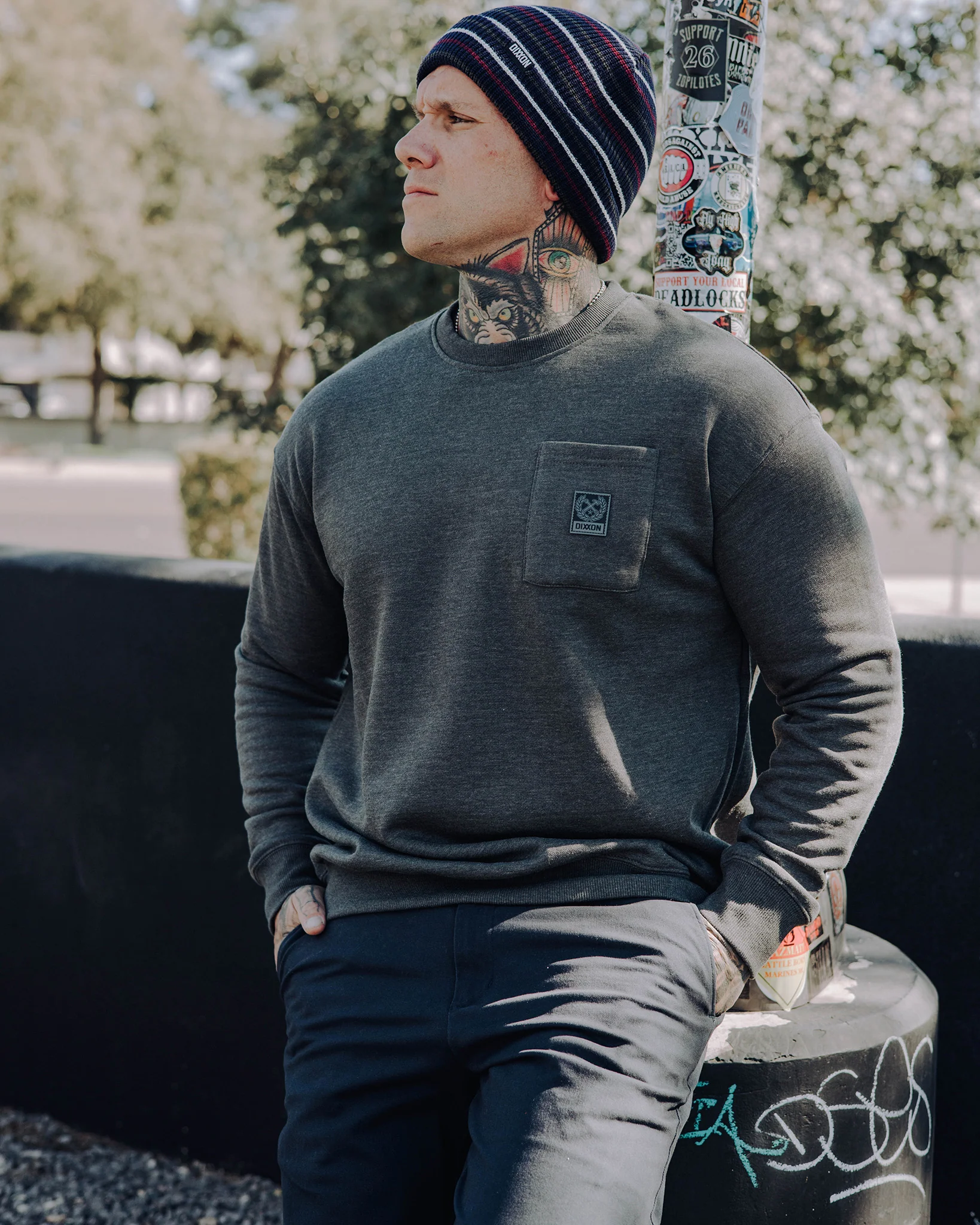 Pocket Crewneck - Heathered Charcoal - Image 4
