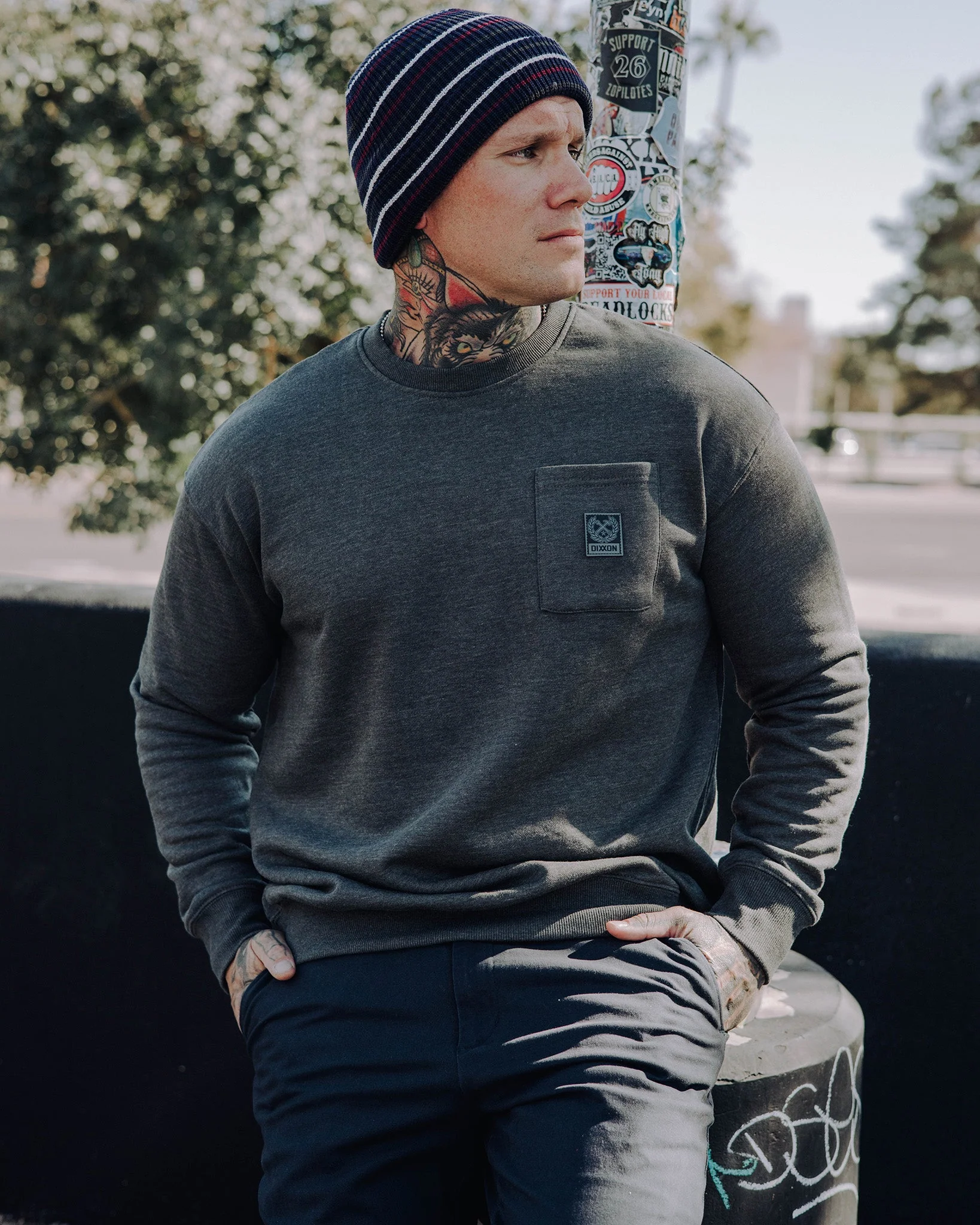 Pocket Crewneck - Heathered Charcoal - Image 5