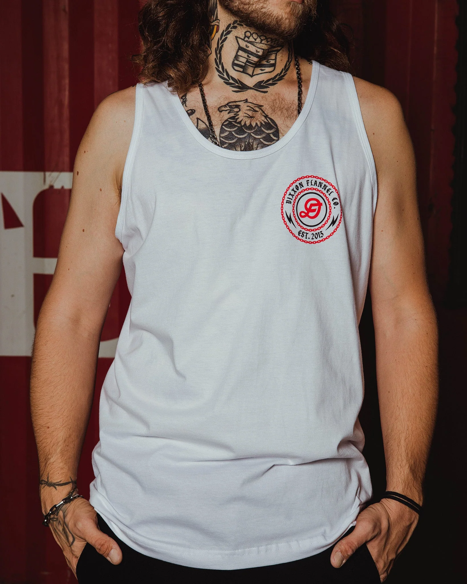 Red & Black Linked Tank - White - Image 4