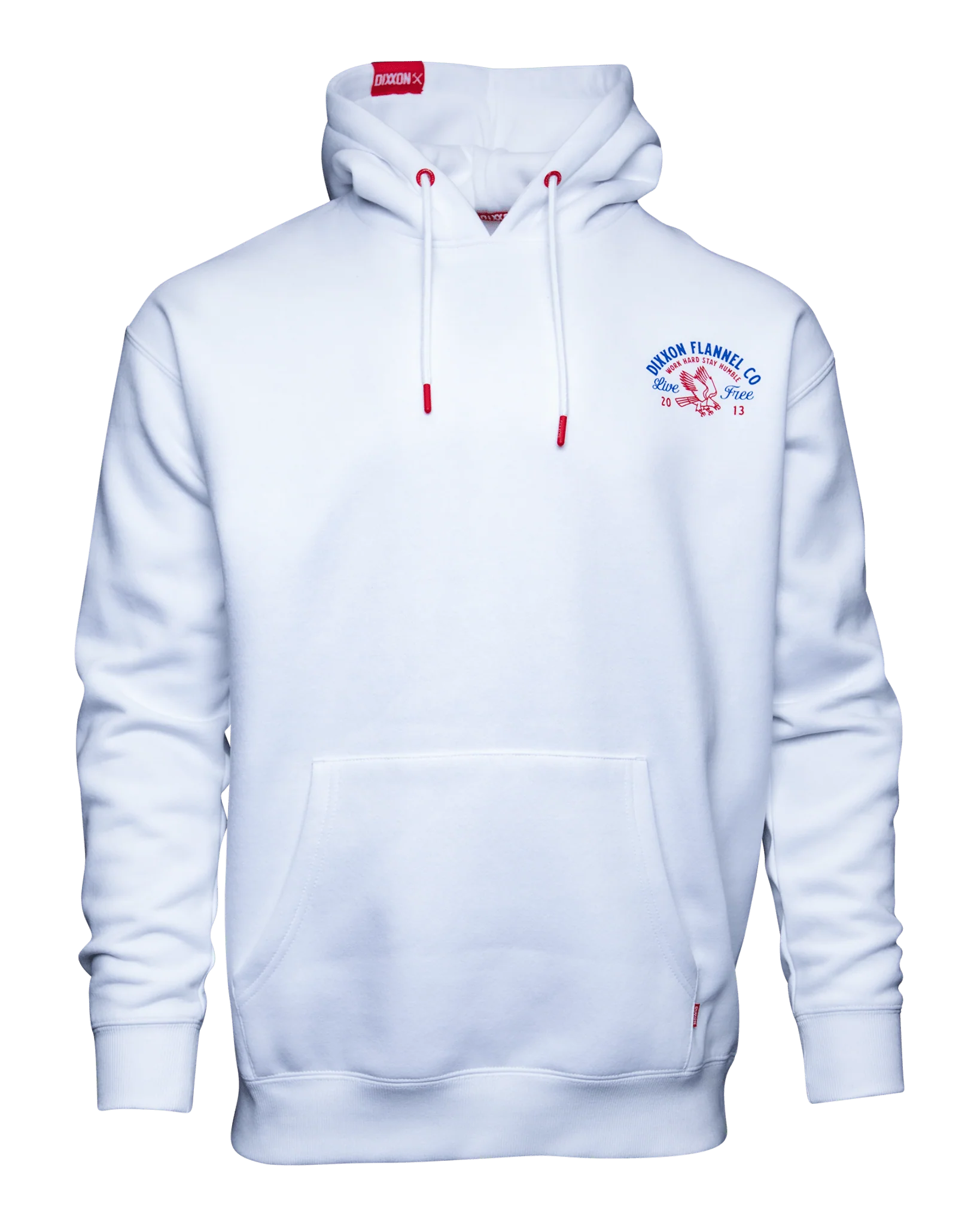 Red & Blue Quality Goods Pullover Hoodie - White - Image 3