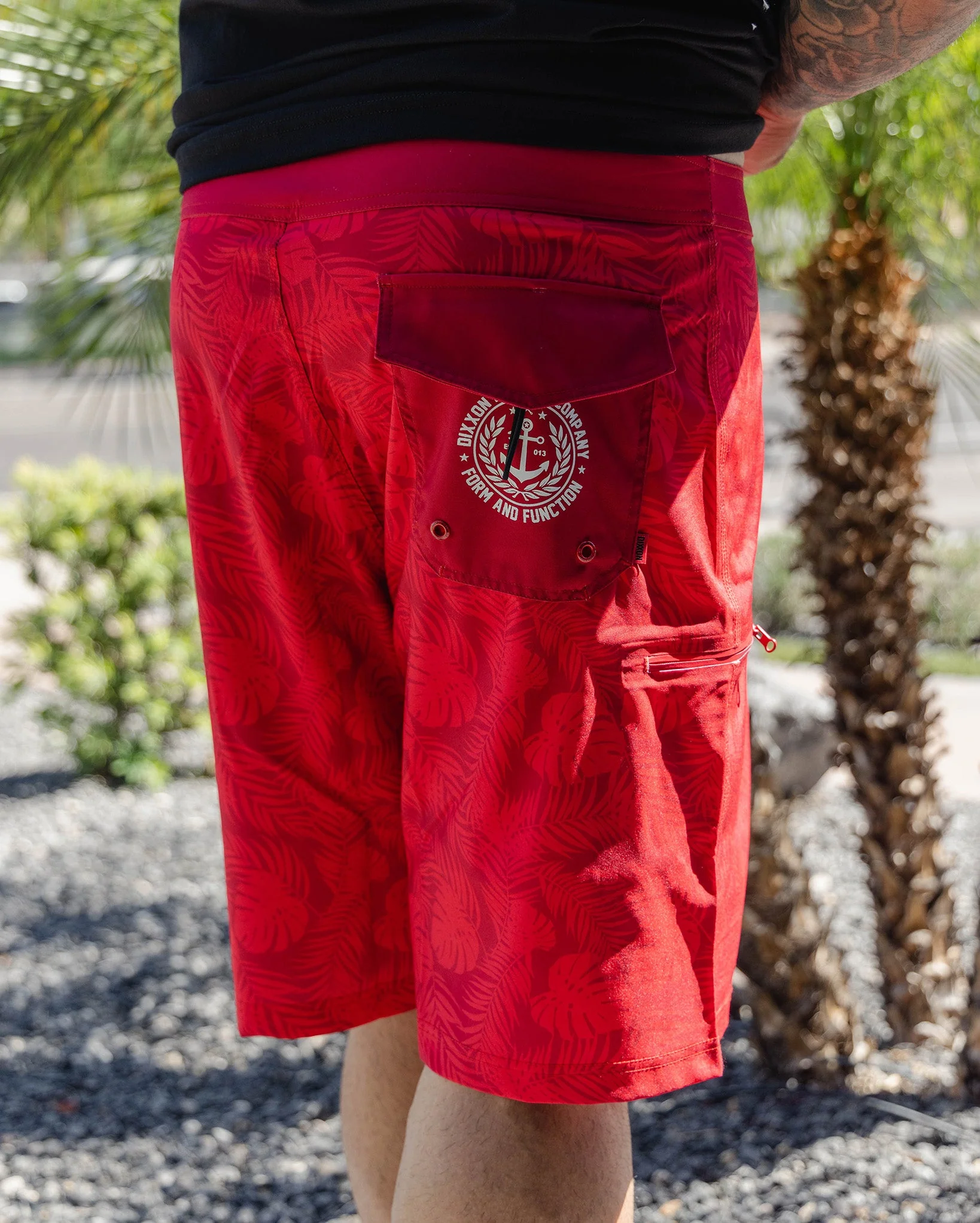 Red Corcovado Camo Boardshorts - Image 2