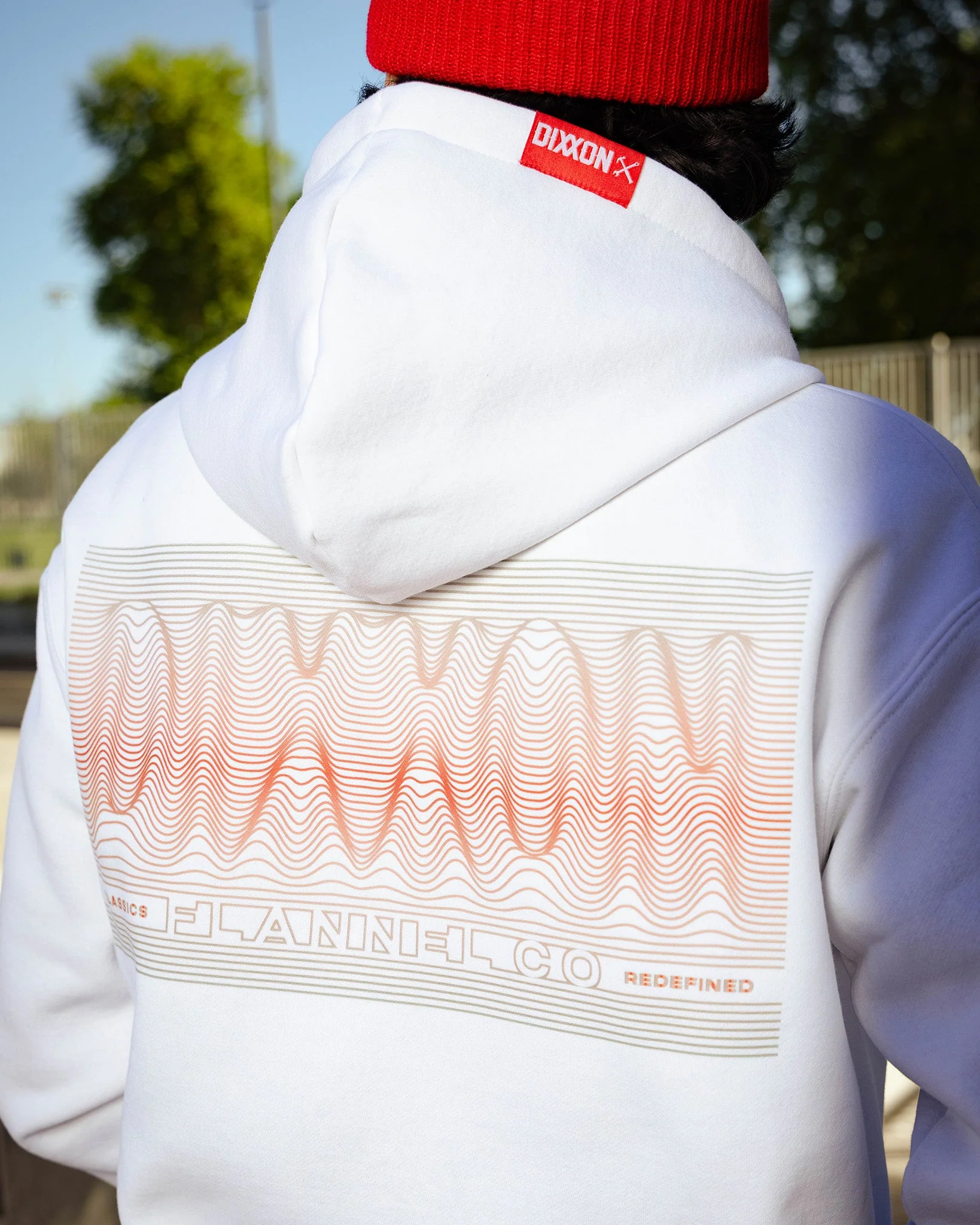 Red Epicenter Zip Up Hoodie - White - Image 4