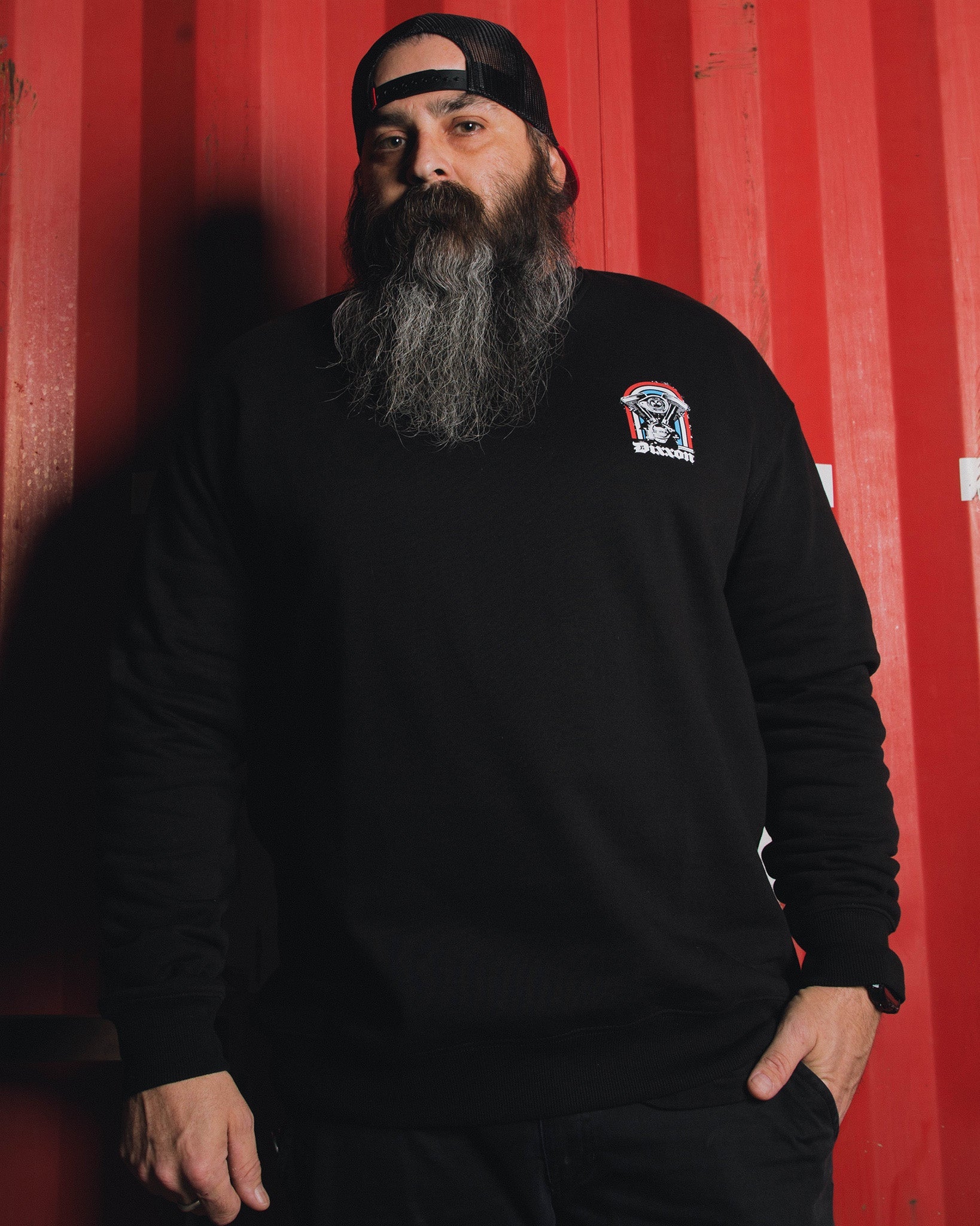 Red, White, & Blue Arches Crewneck Sweatshirt - Black - Image 4