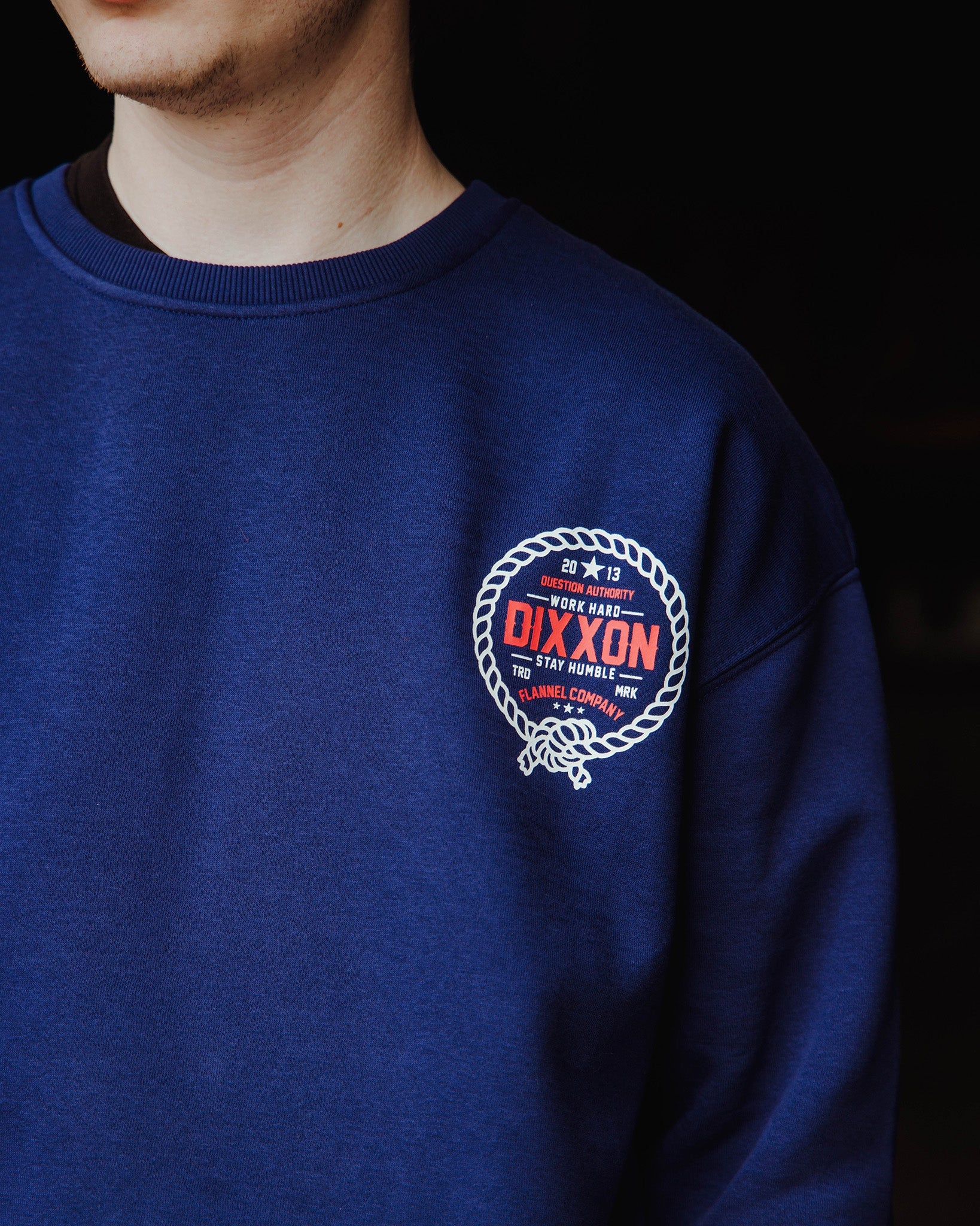 Red & White Trademark Crewneck Sweatshirt - Navy - Image 4