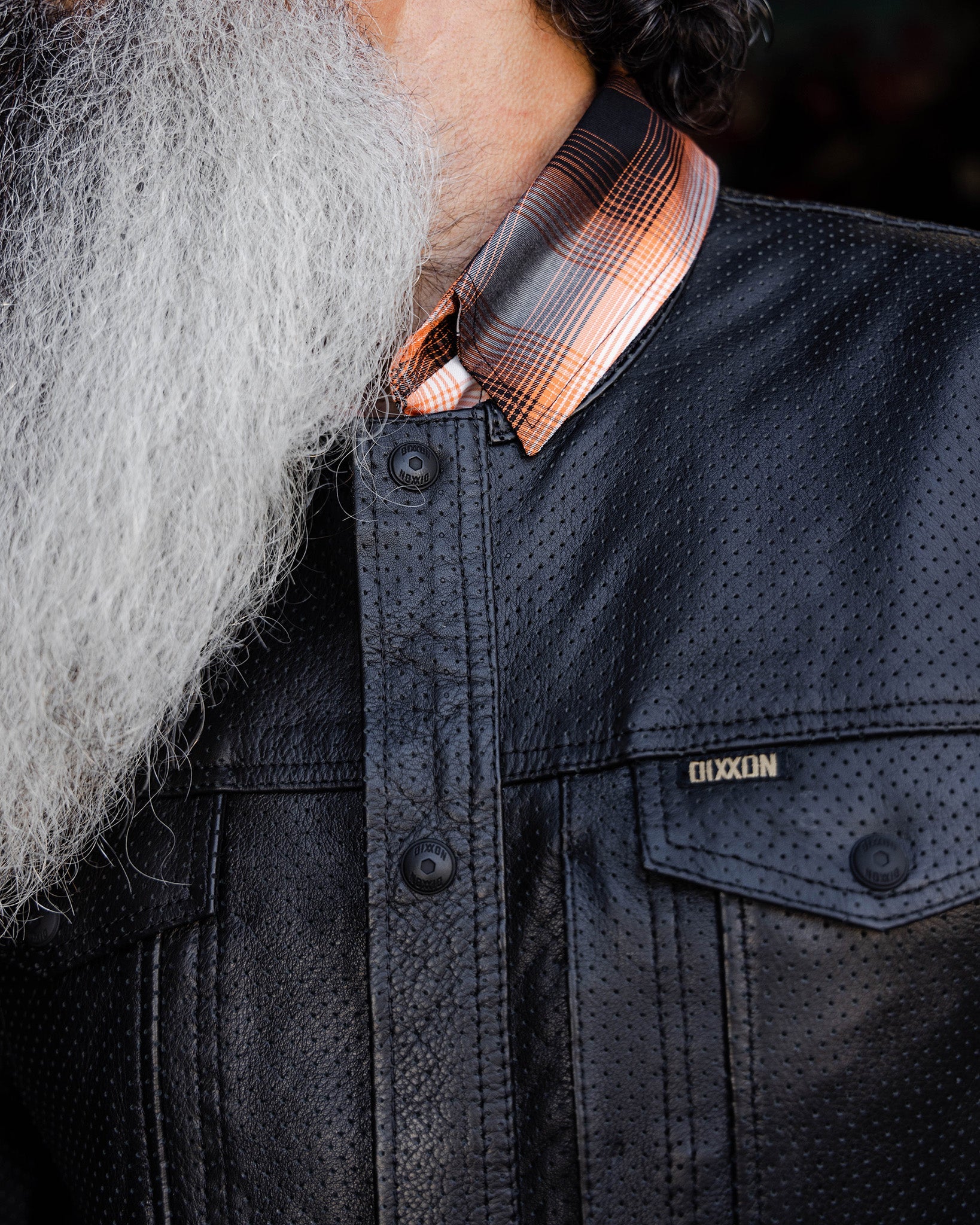 Reno Perforated Leather Shirt - Image 4