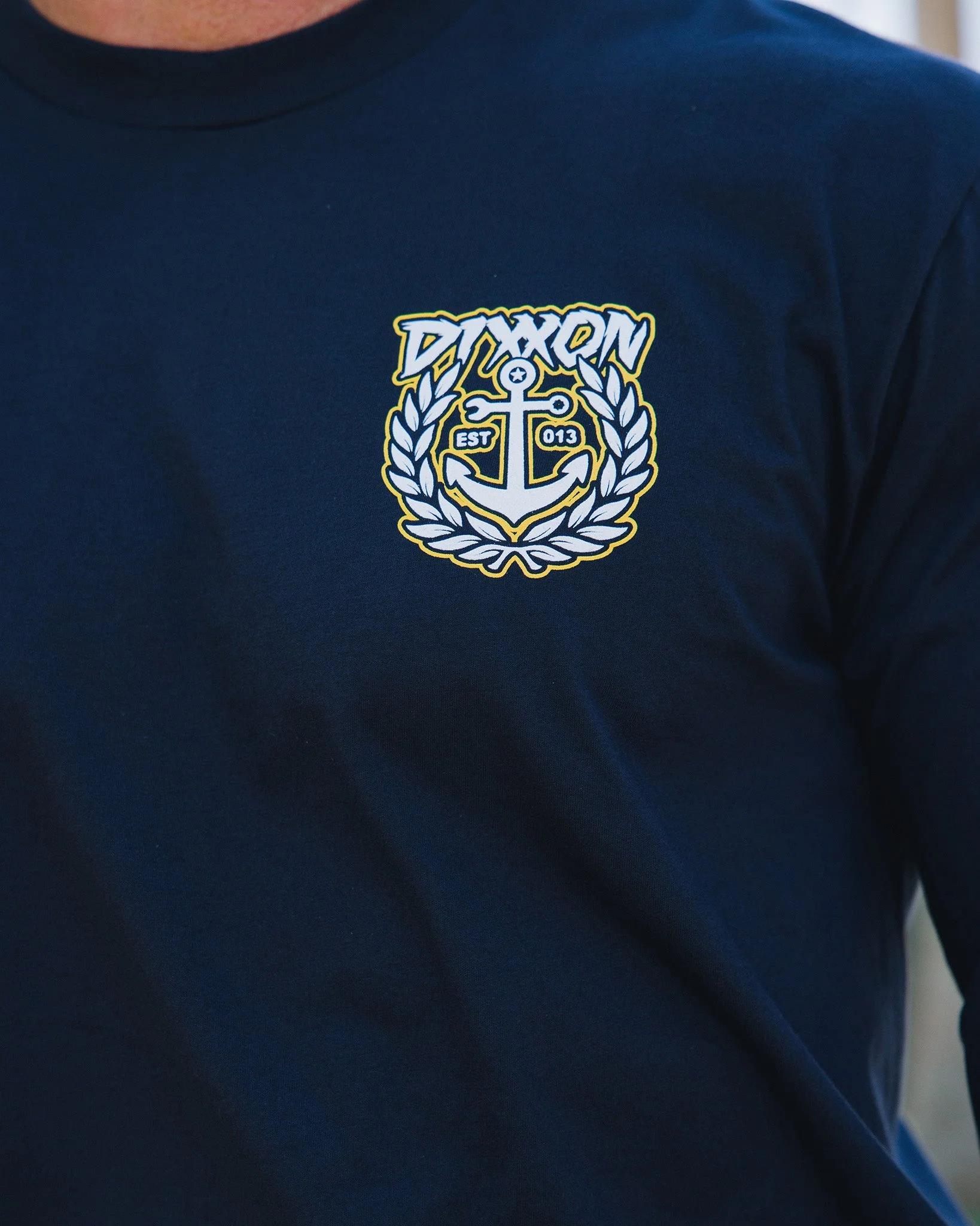Salty Crest Long Sleeve T-Shirt - Navy - Image 2