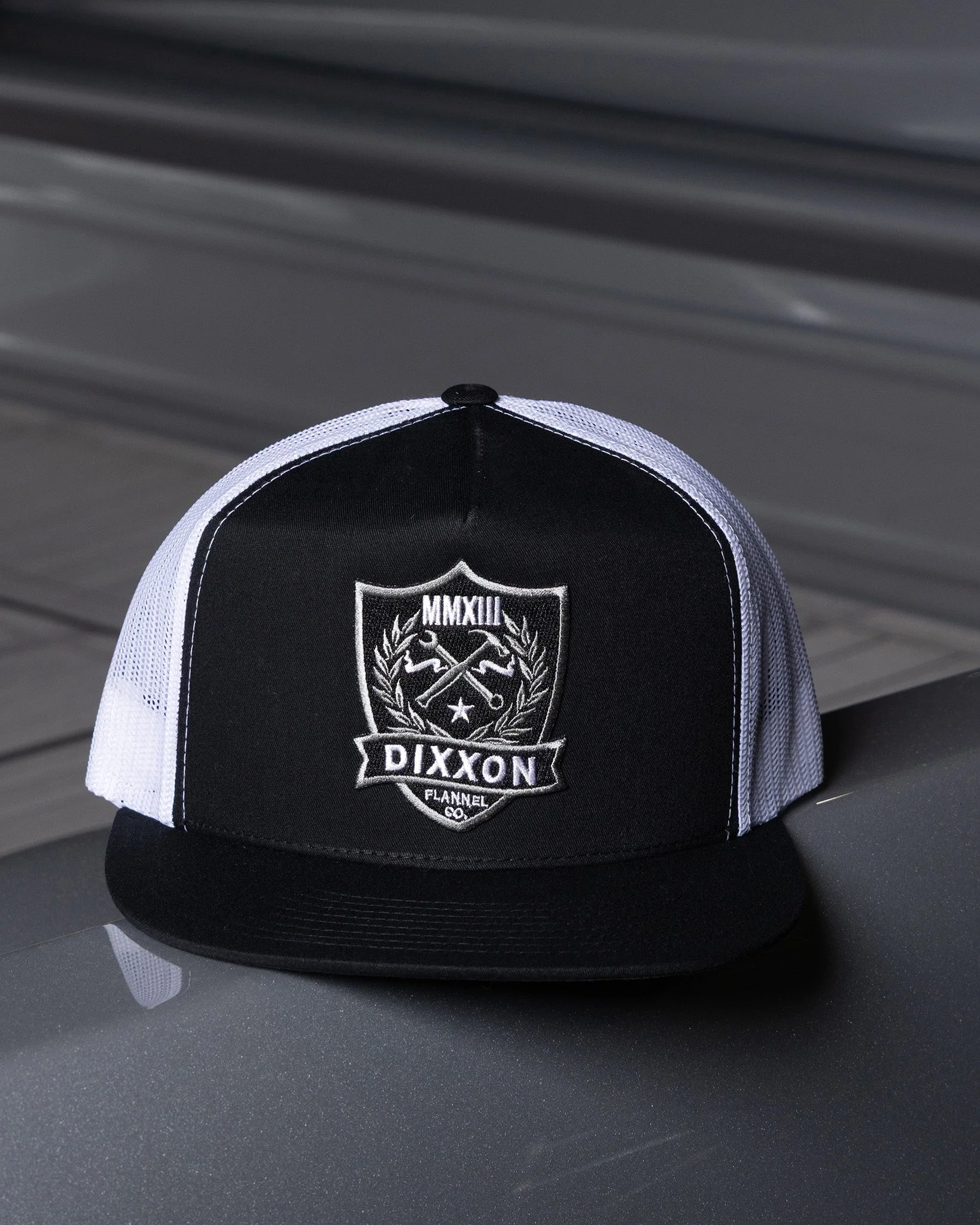 Shield Flat Bill Trucker Snapback - Image 2