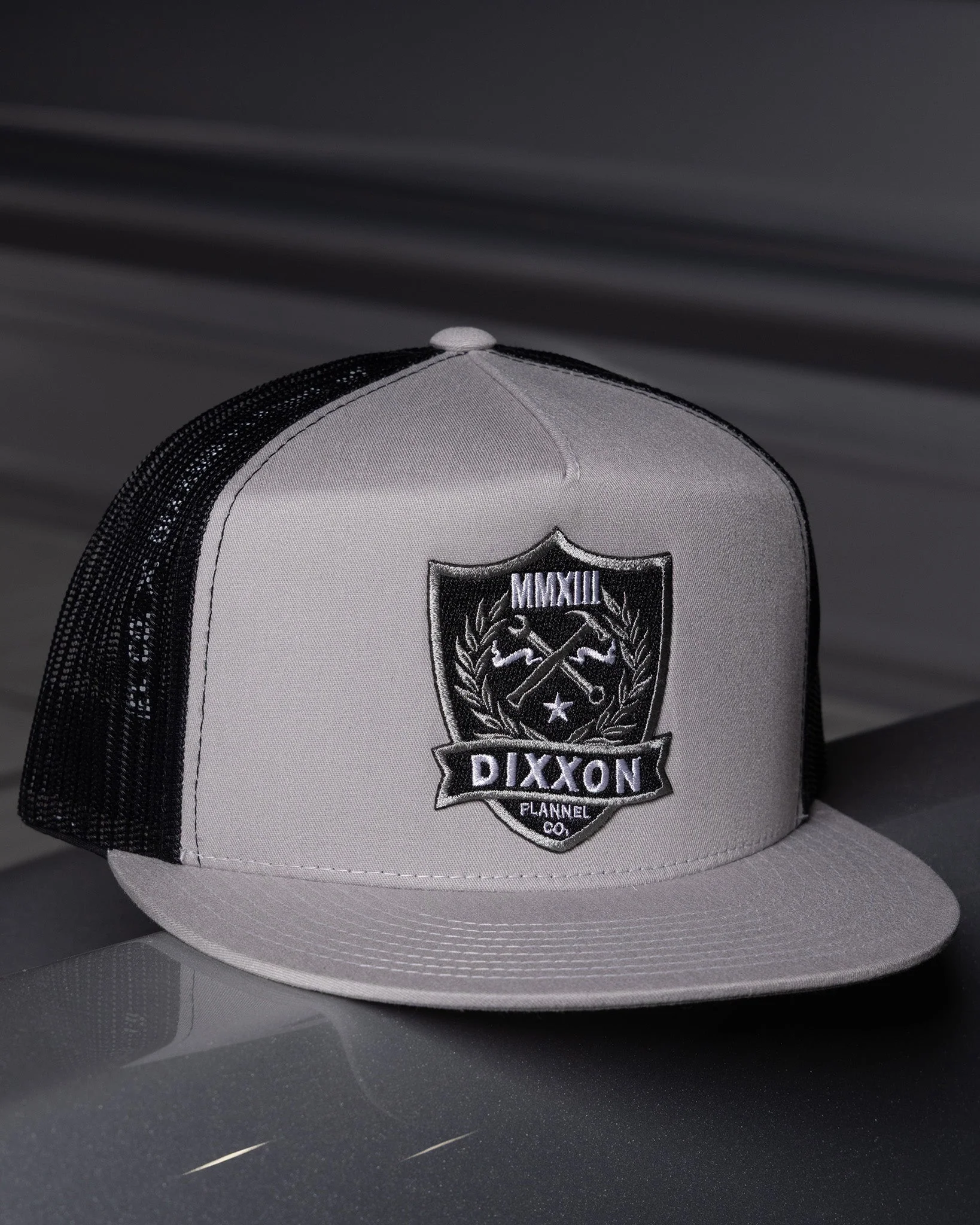 Shield Flat Bill Trucker Snapback - Image 4