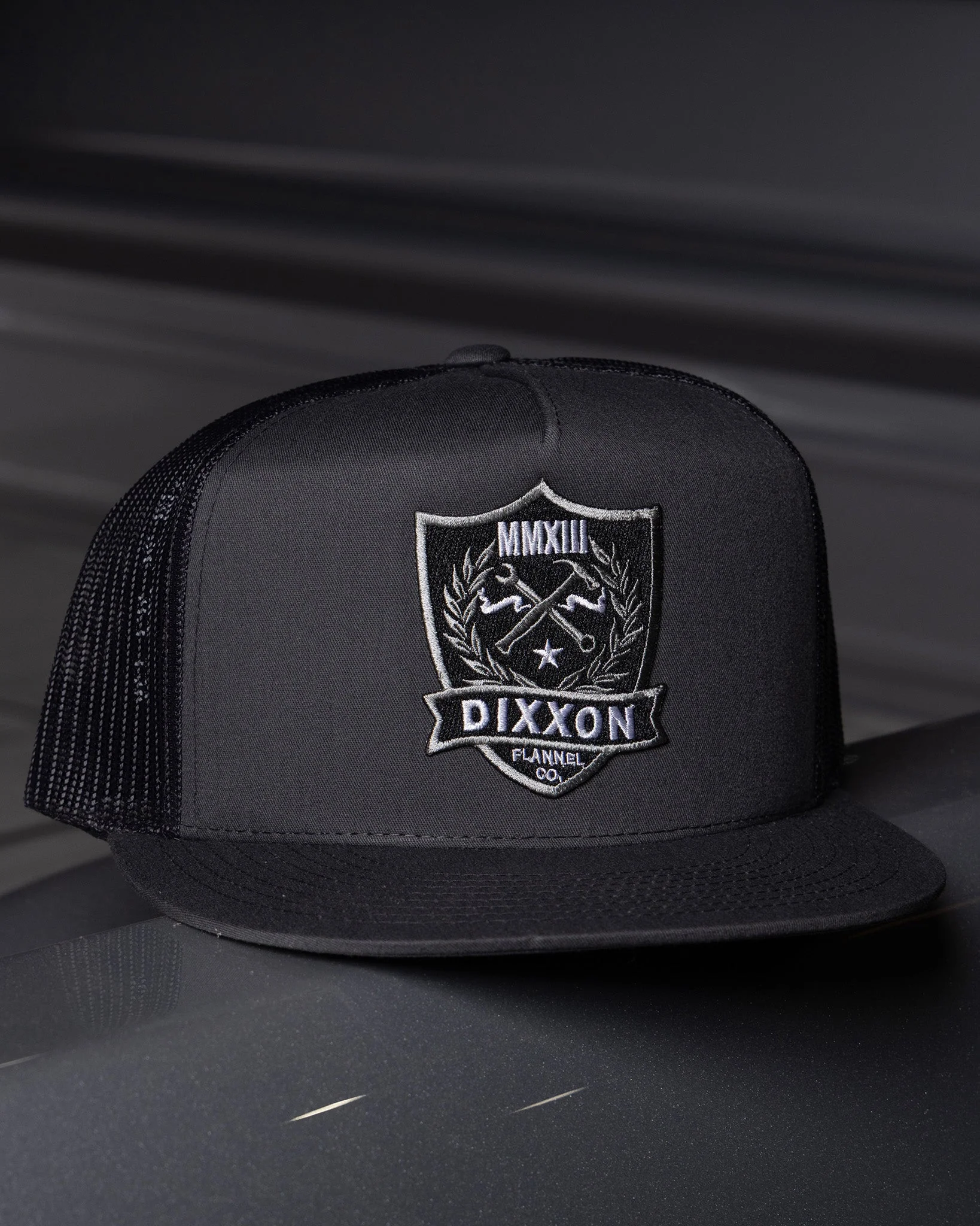 Shield Flat Bill Trucker Snapback - Image 5