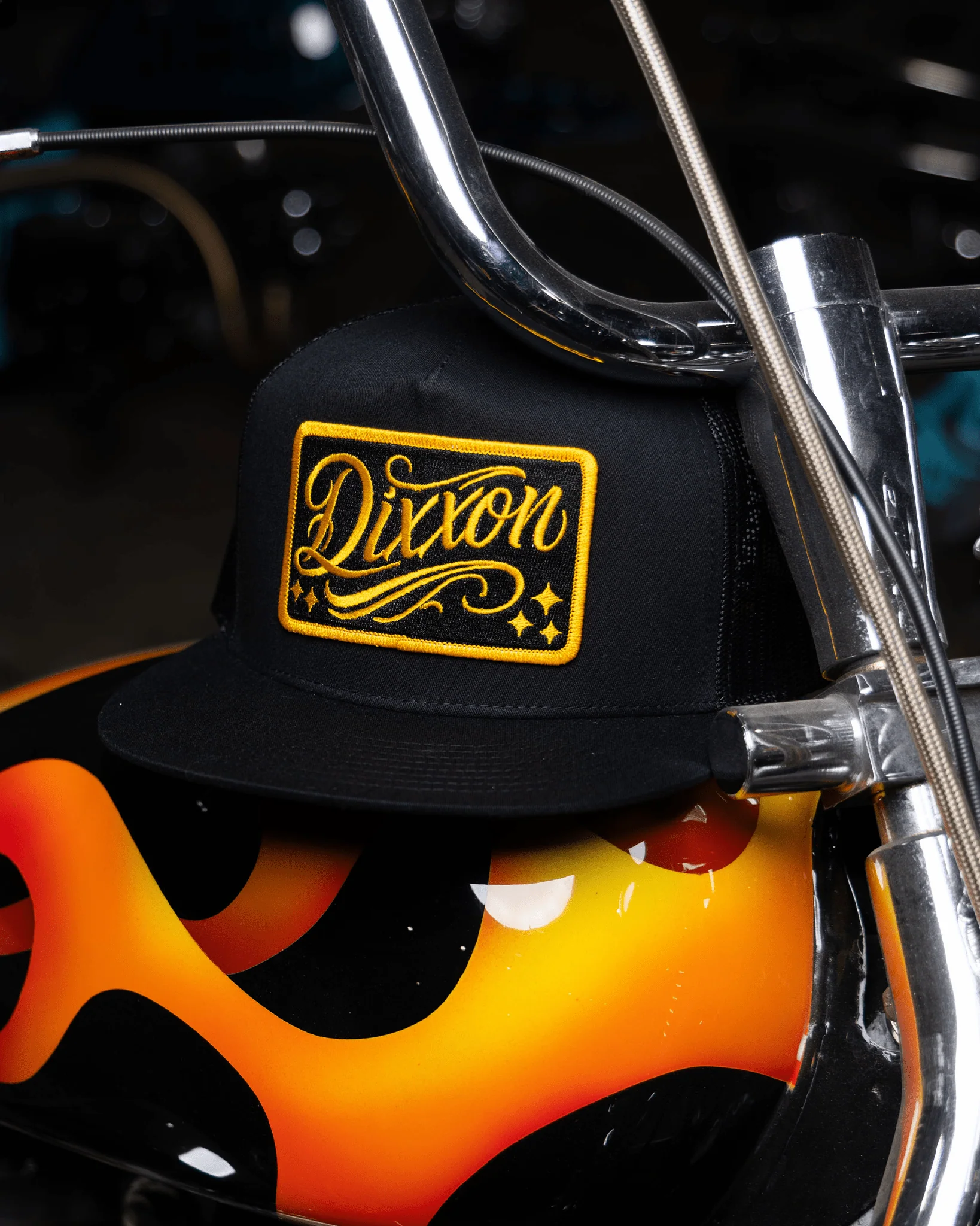 Slammed Flat Bill Trucker Snapback - Gold & Black - Image 3
