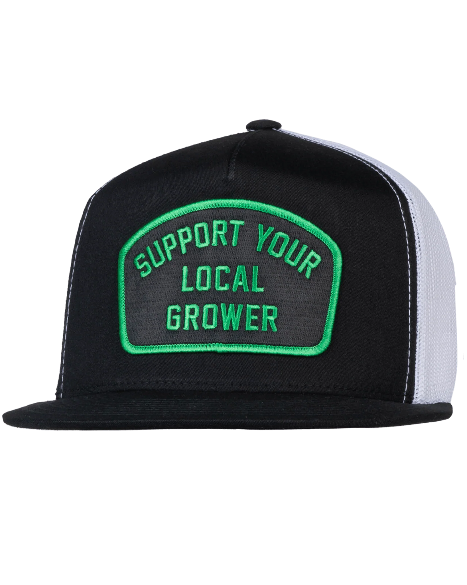 Support Your Local Grower Flat Bill Trucker Snapback - Image 2