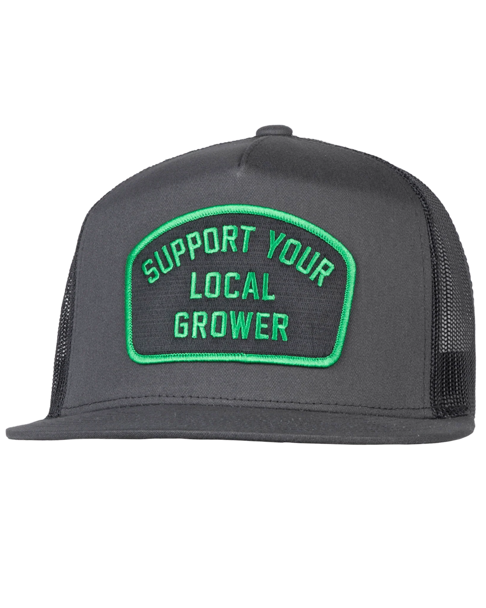 Support Your Local Grower Flat Bill Trucker Snapback - Image 3