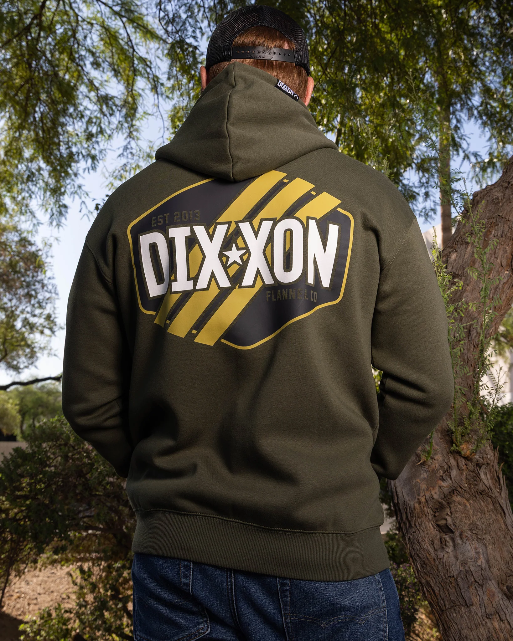 Tactical Badge Zip Up Hoodie - O.D. Green - Image 4