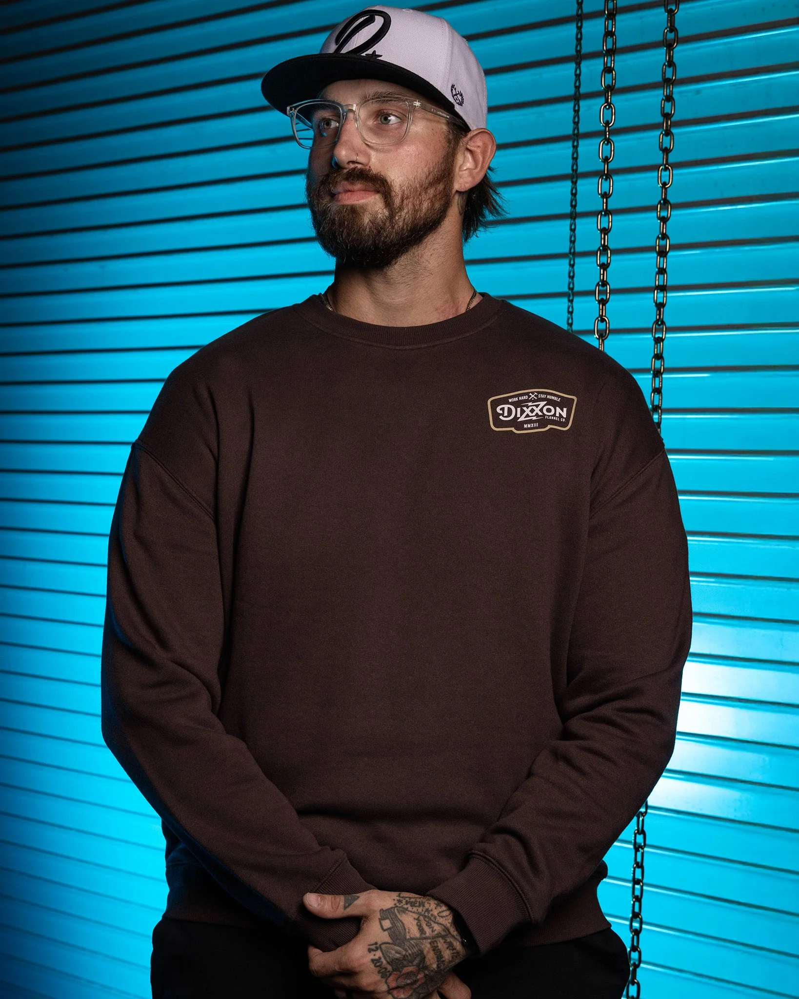 Tan & White Zapped Crewneck Sweatshirt - Brown - Image 4