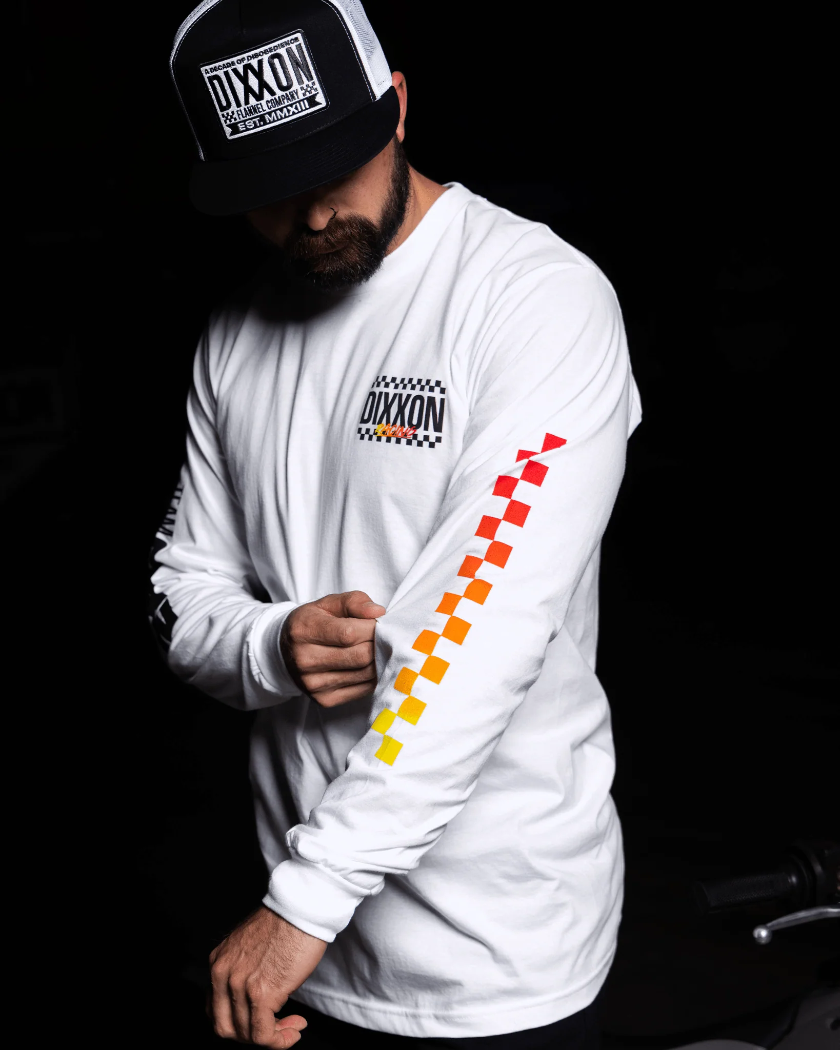 Team Racing Long Sleeve T-Shirt - White - Image 3