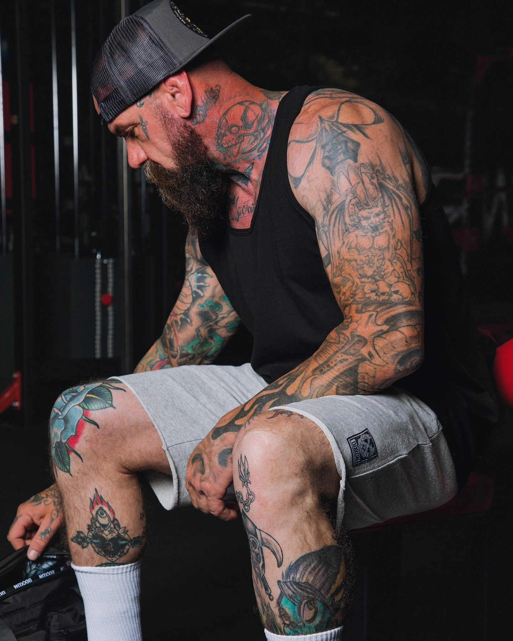 Terry Cut Off Shorts - Heather Gray - Image 3