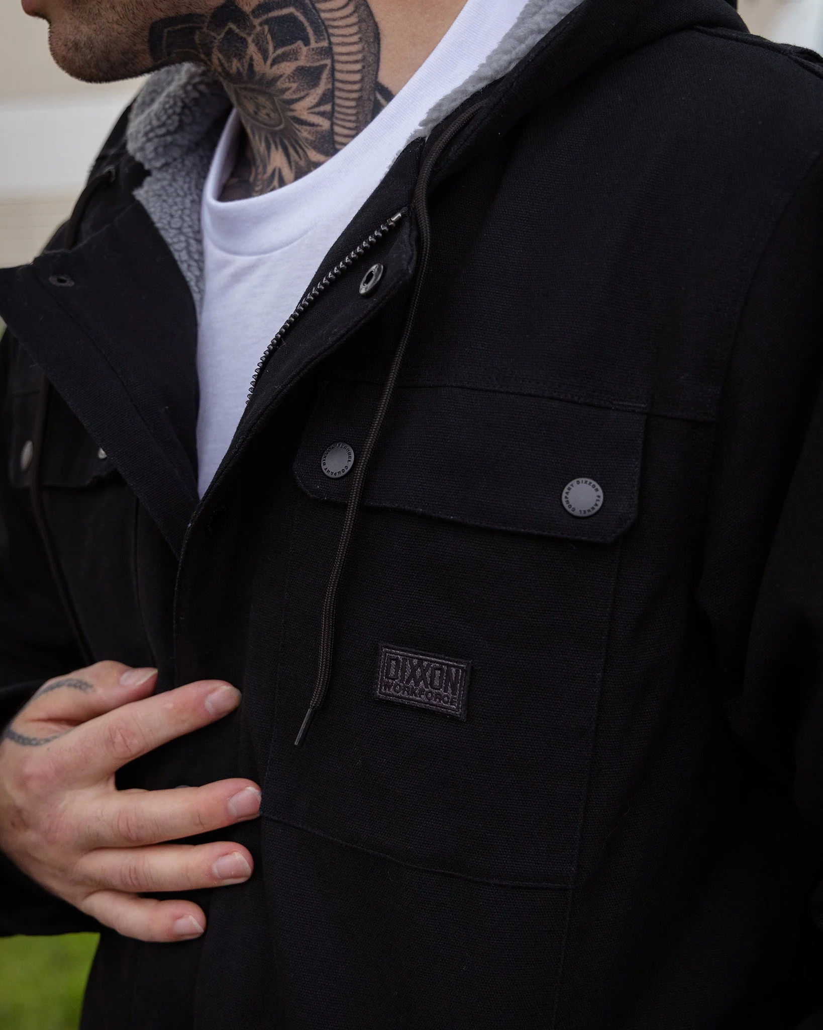 The Colt Sherpa Work Jacket - Black - Image 7