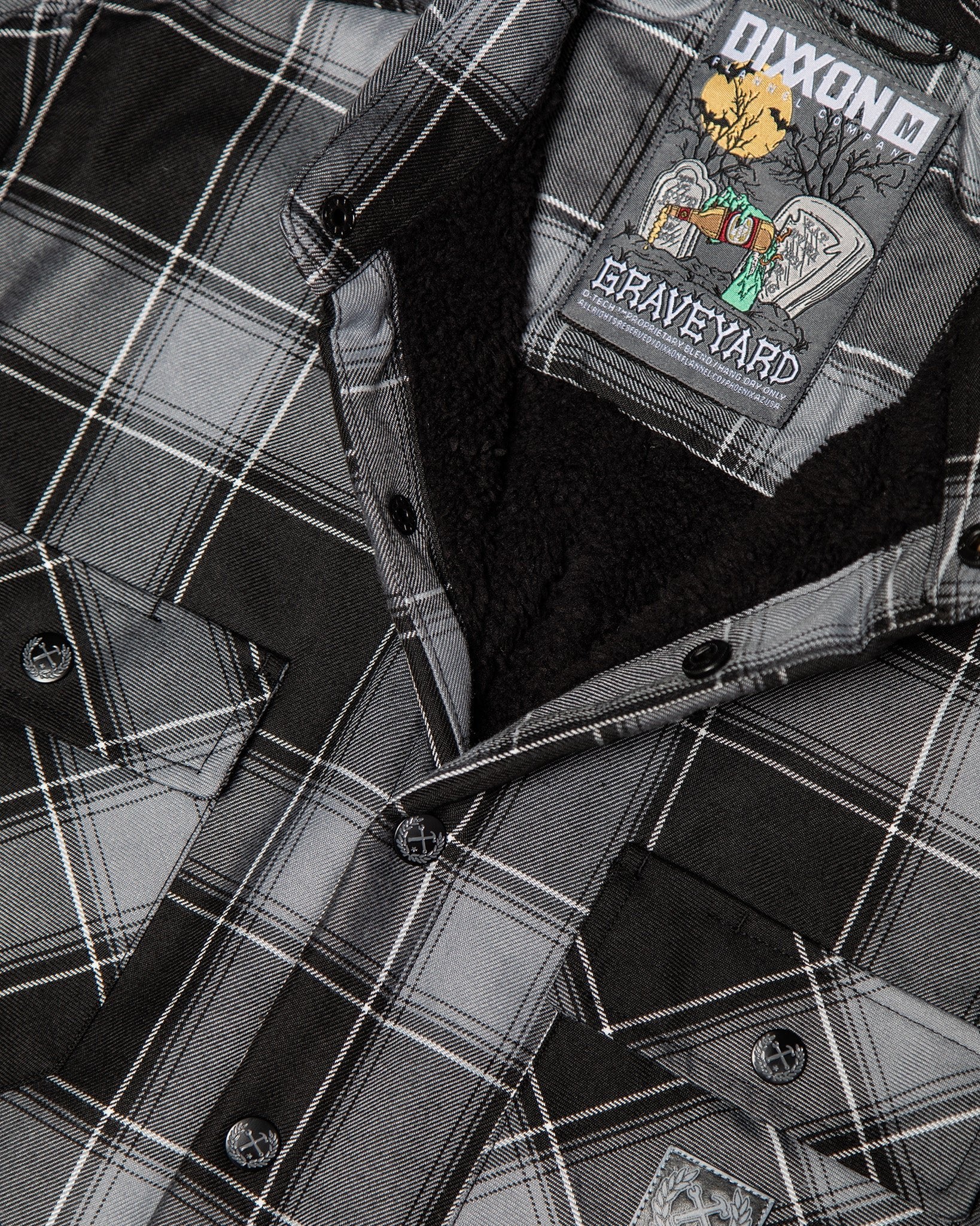 The Graveyard Sherpa Lined Flannel Jacket - Image 9