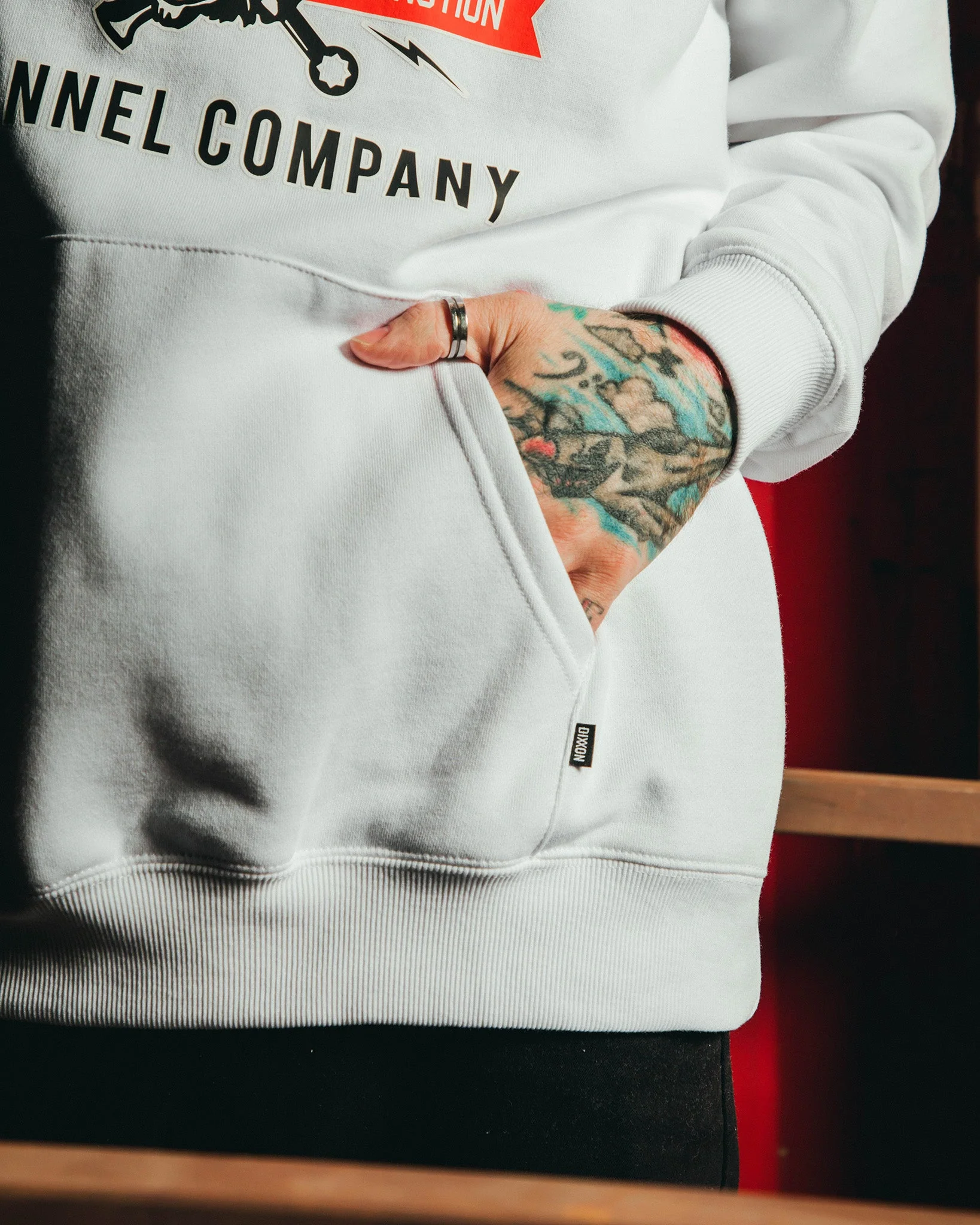 Tiger Pullover Hoodie - White - Image 4