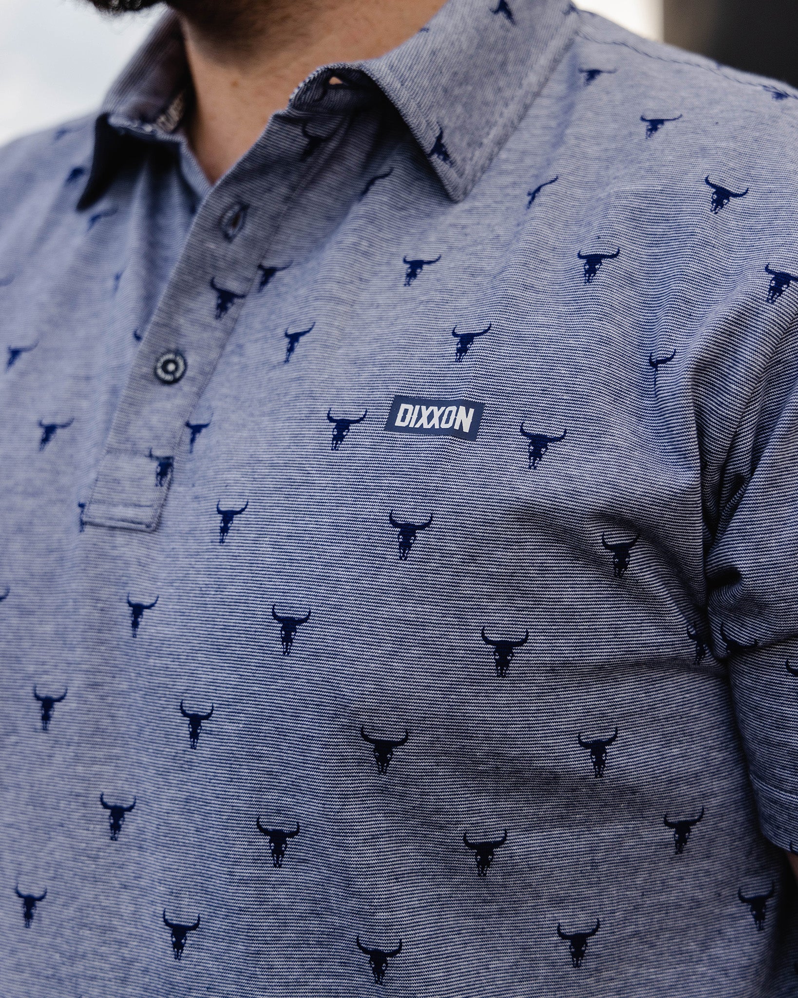 Tolleson Premium Polo - Heathered Blue - Image 4
