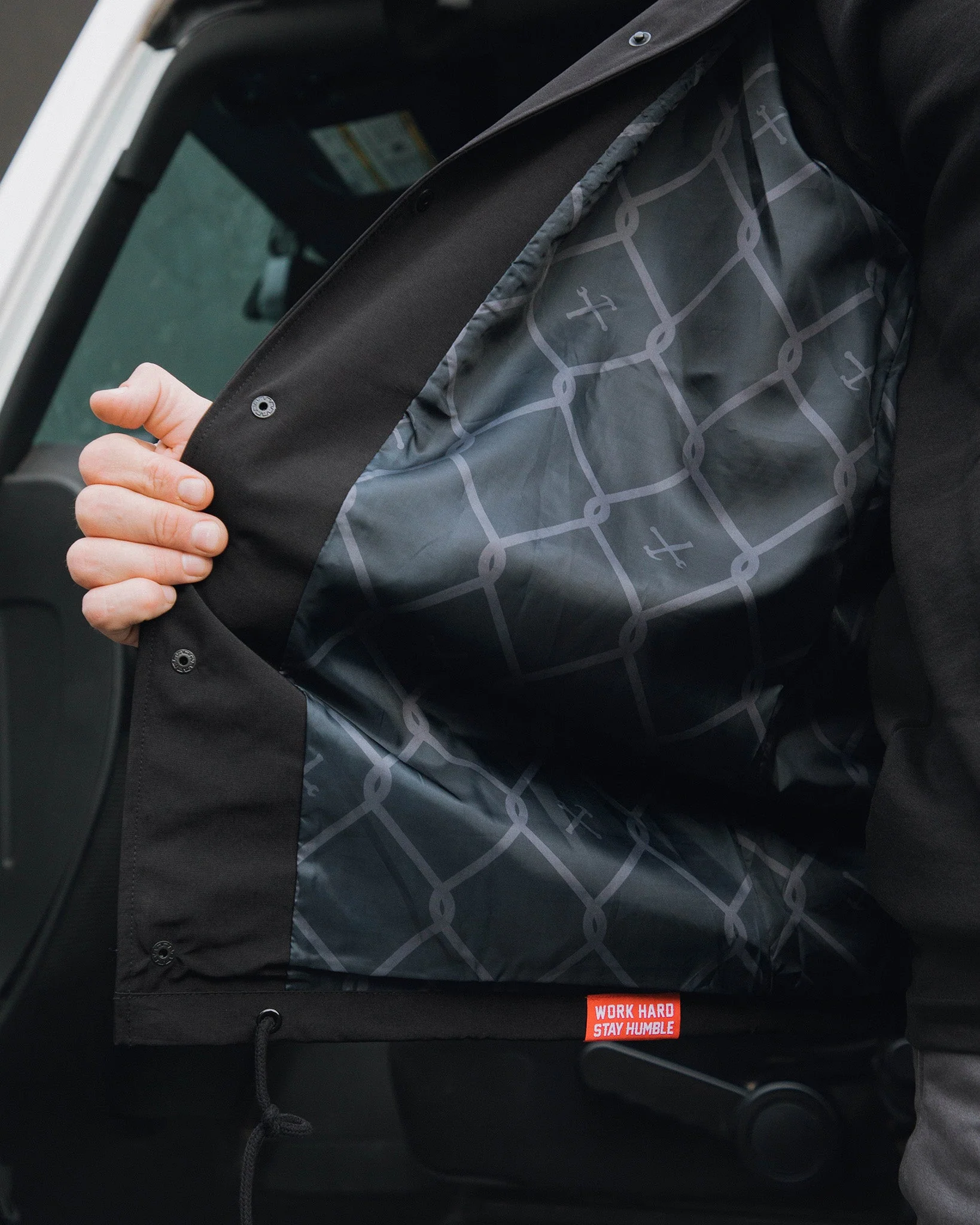 Weld Coaches Jacket - Black - Image 7