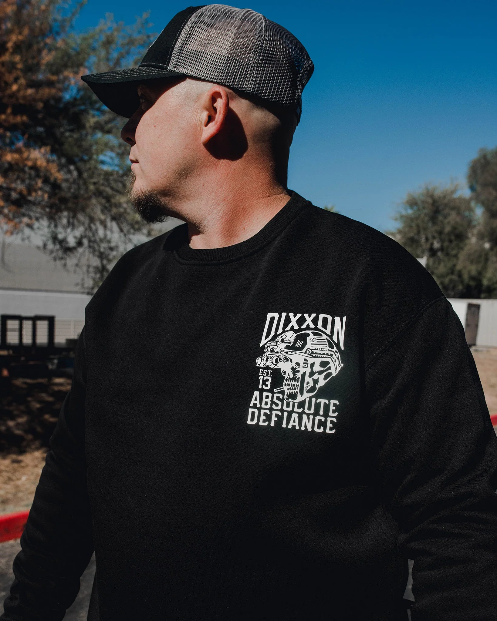 White Absolute Defiance Crewneck Sweatshirt - Black - Image 4