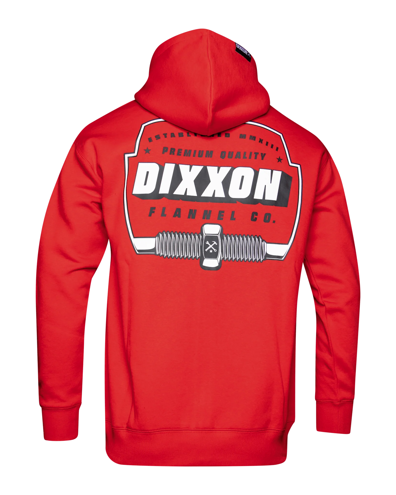 Black & White Grille Zip Up Hoodie - Red - Image 2