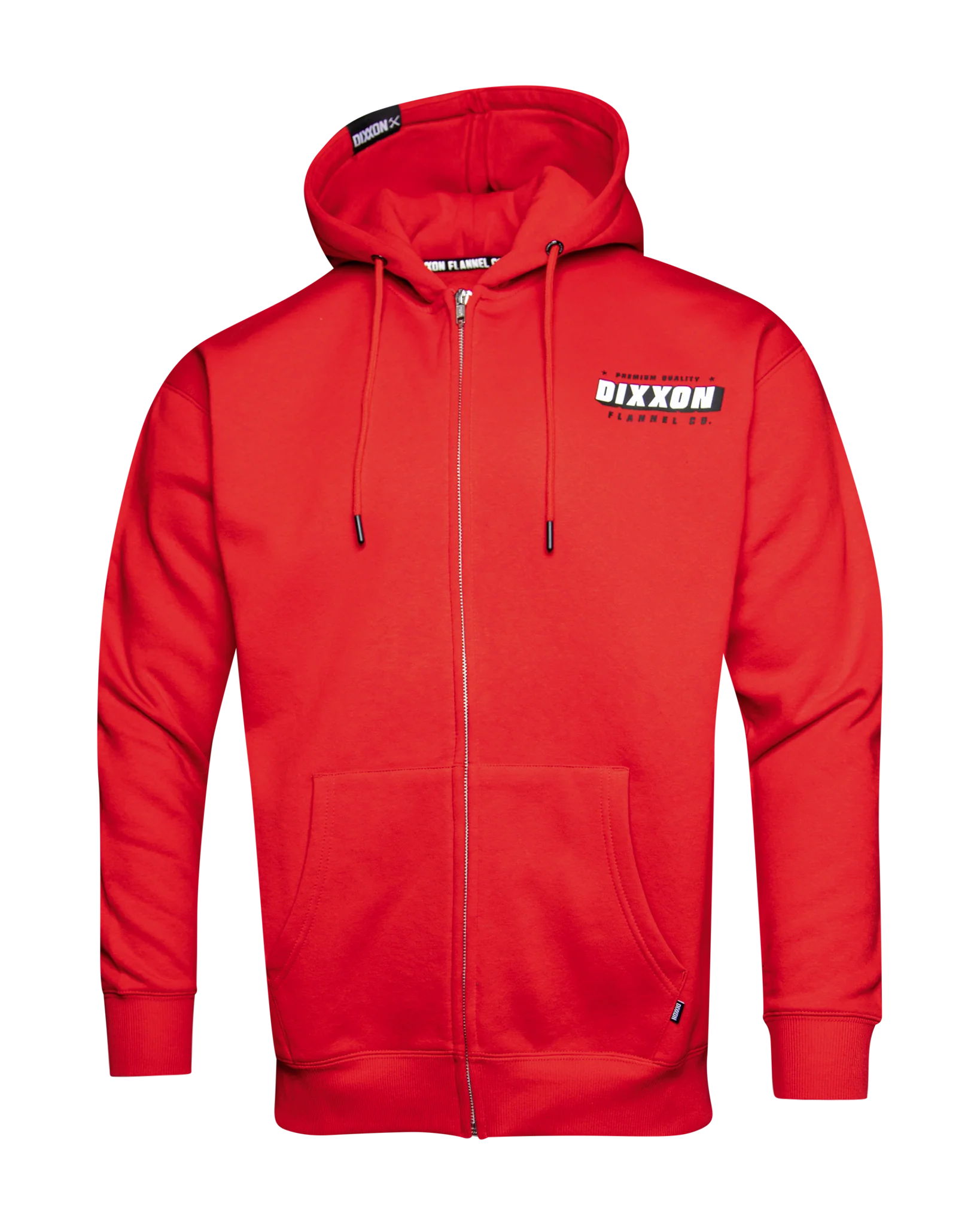 Black & White Grille Zip Up Hoodie - Red - Image 3